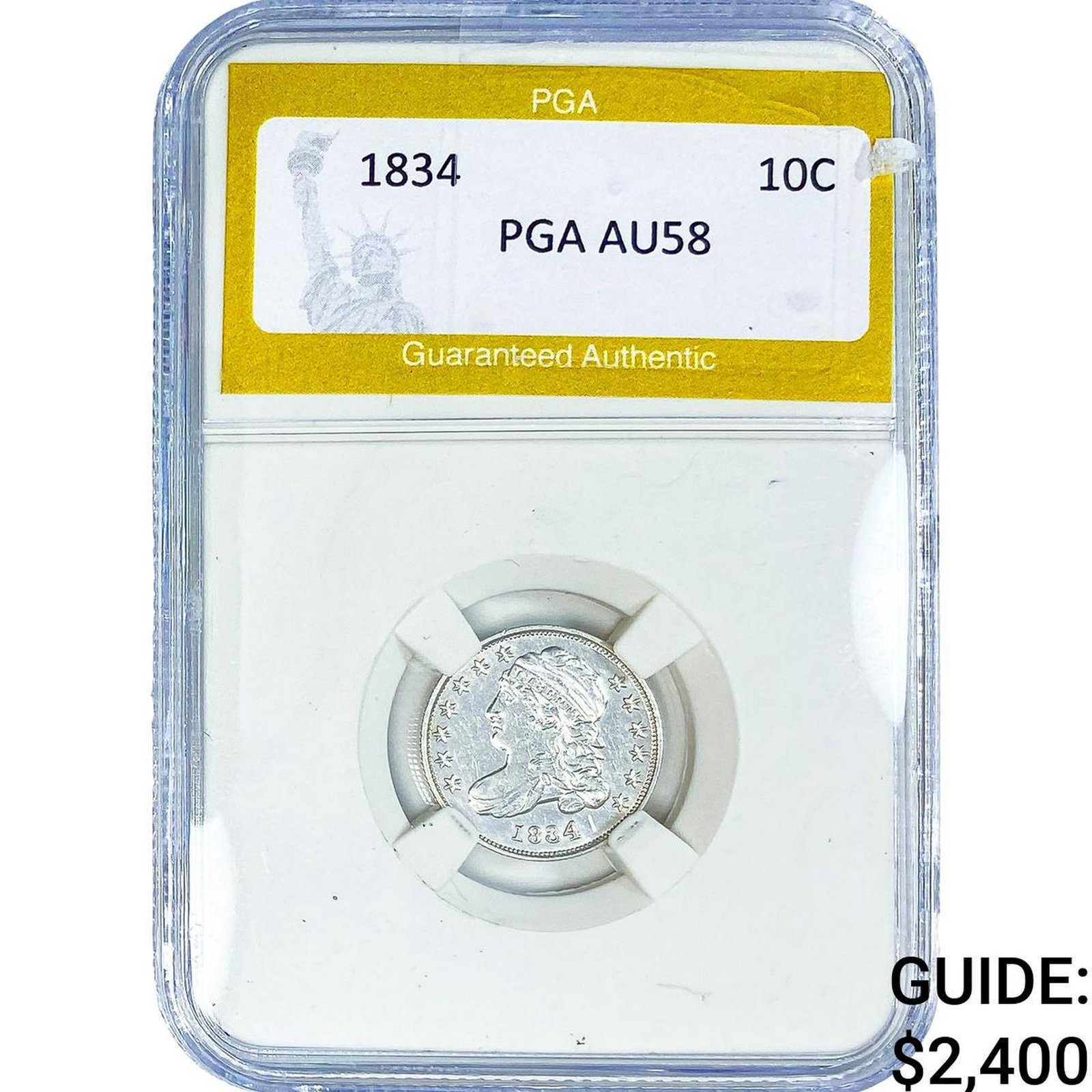 1834 Capped Bust Dime PGA AU58 (1 of 2)
