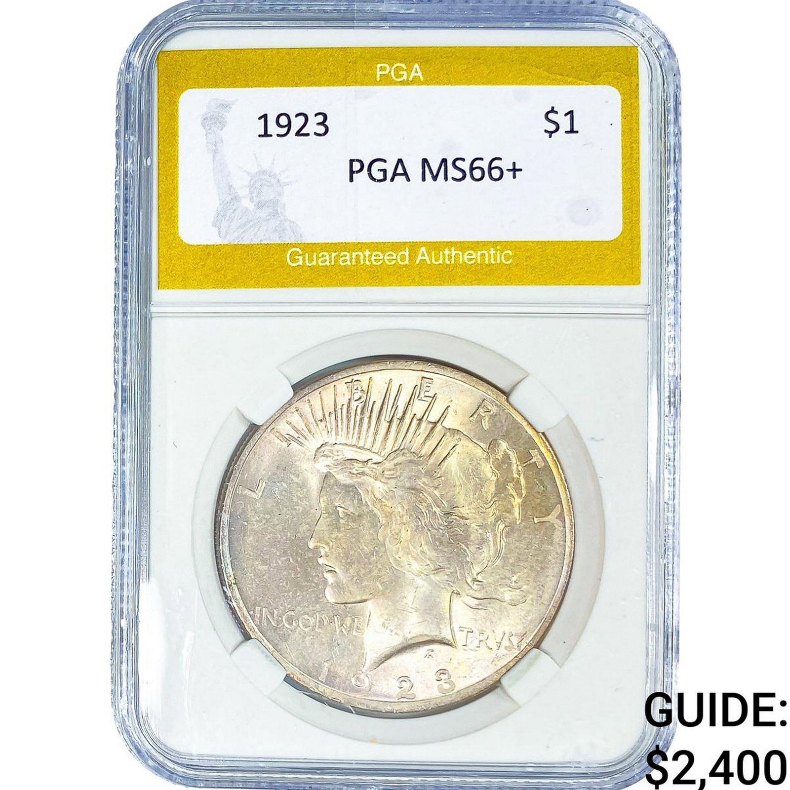 1923 Silver Peace Dollar PGA MS66+: 1923 Silver Peace Dollar PGA MS66+