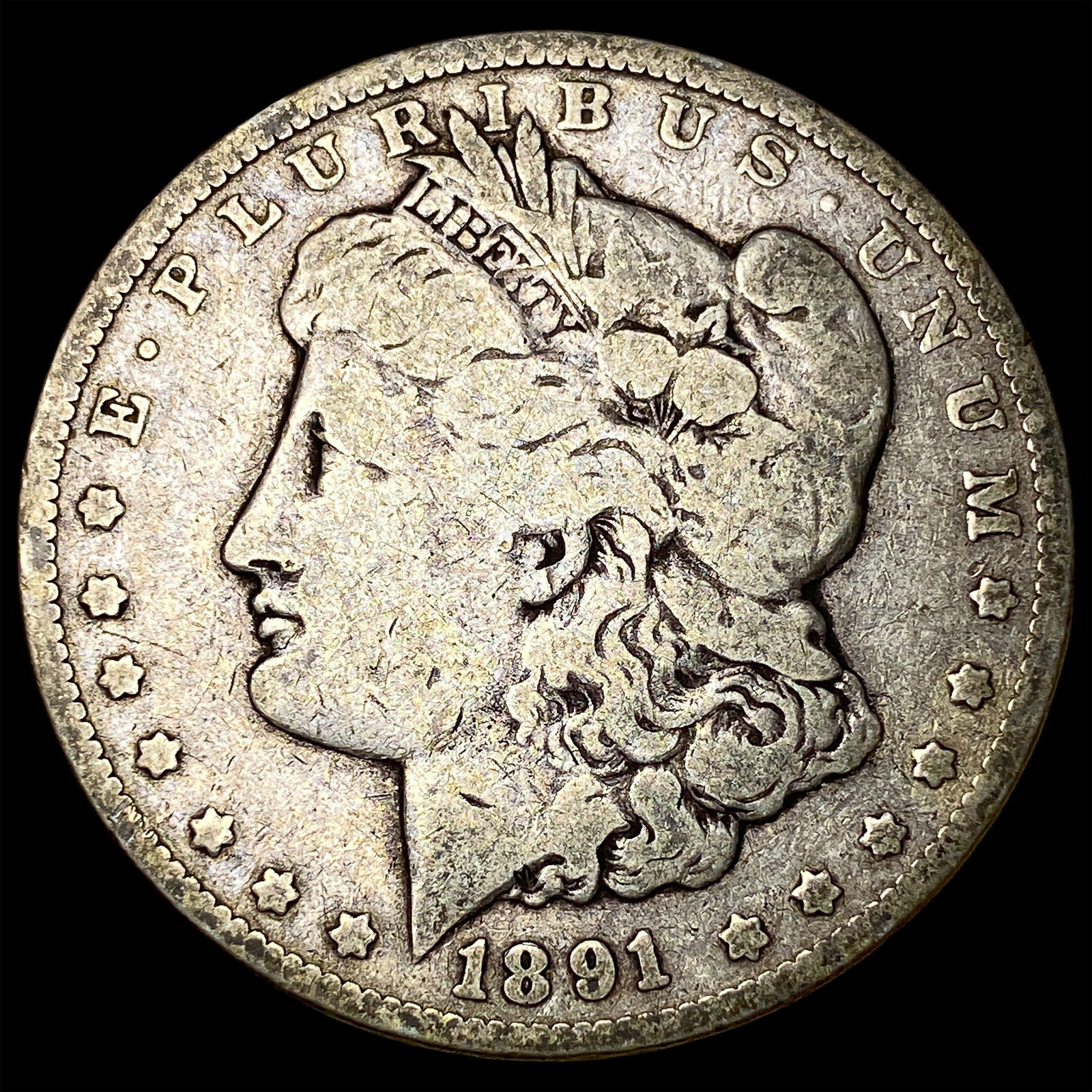 1891-CC Silver Morgan Dollar NICELY CIRCULATED: 1891-CC Silver Morgan Dollar NICELY CIRCULATED