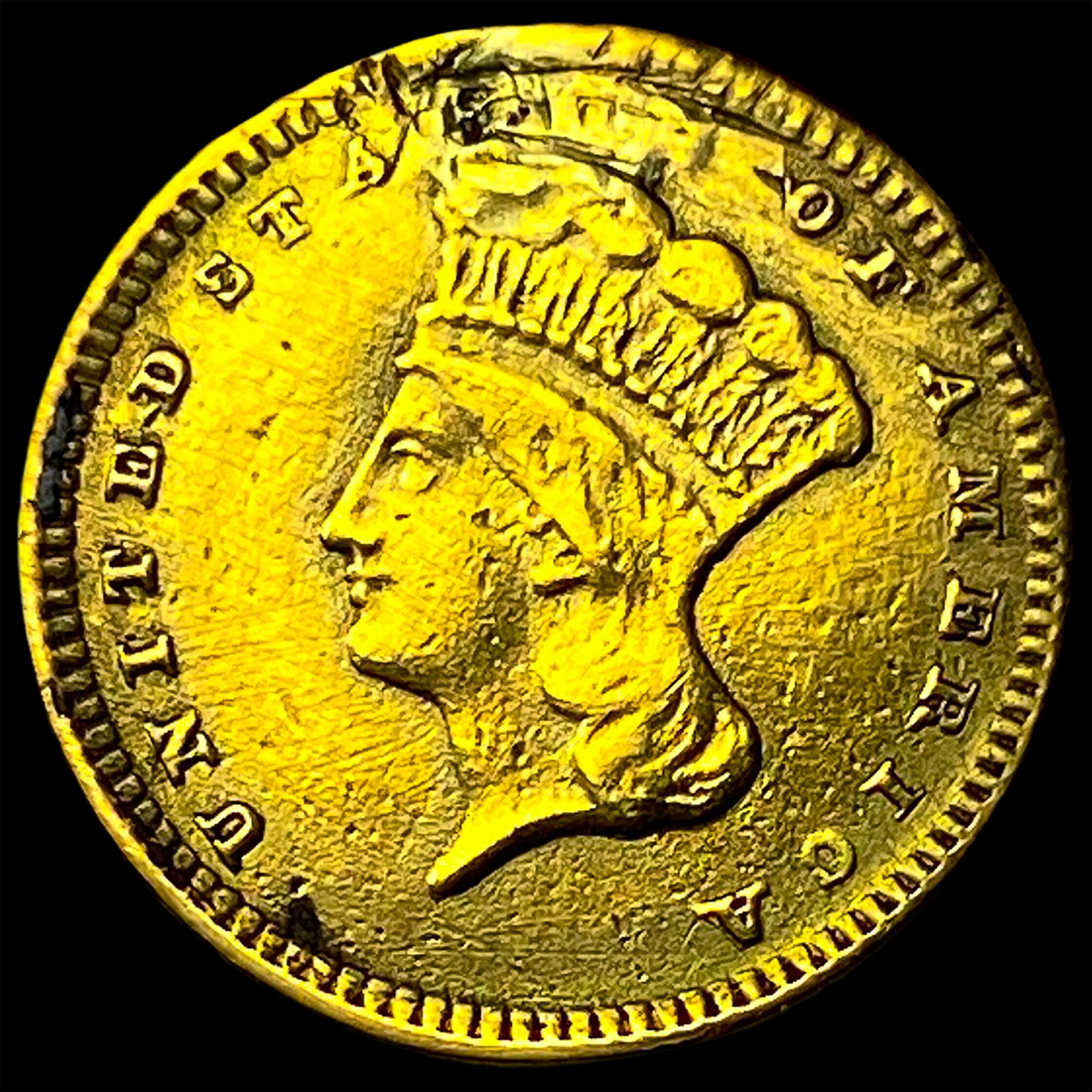 1874 Gold $1 Indian Head HIGH GRADE: 1874 Gold $1 Indian Head HIGH GRADE