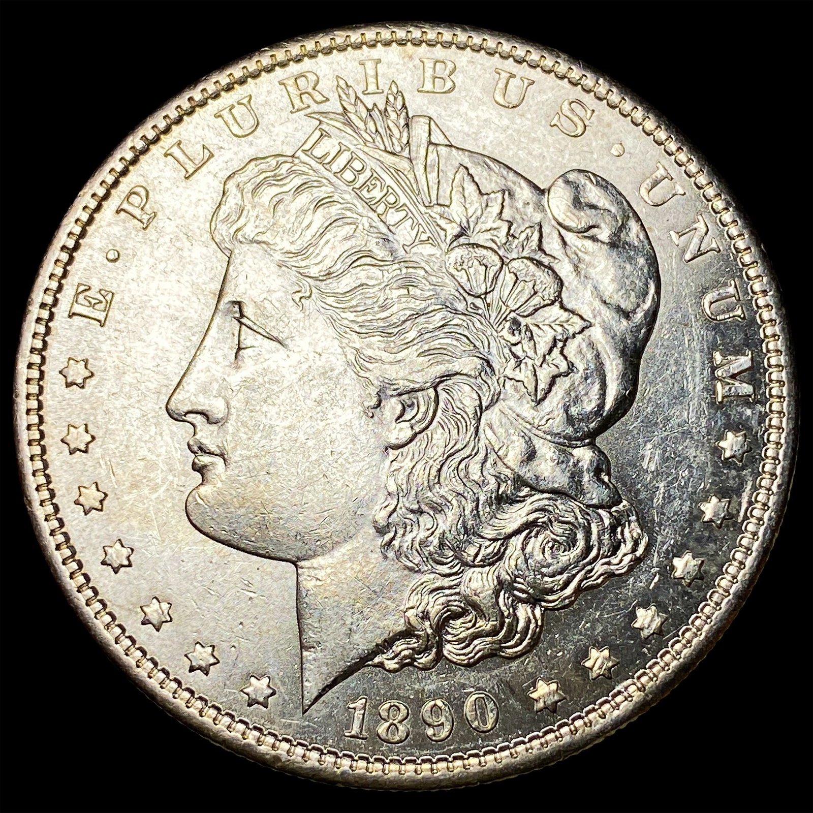 1890-S Silver Morgan Dollar CHOICE AU: 1890-S Silver Morgan Dollar CHOICE AU