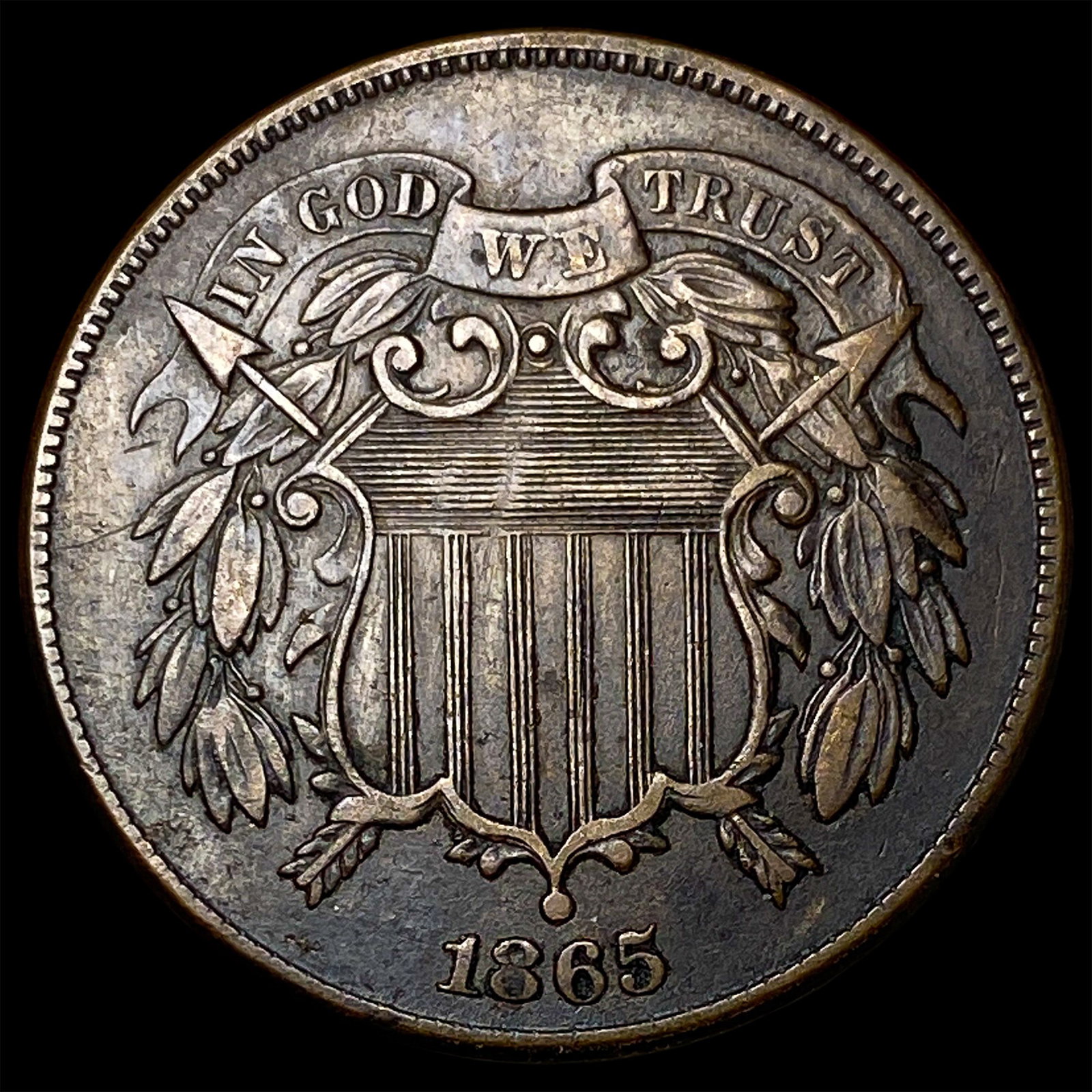 1865 Copper 2 Cents NEARLY UNCIRCULATED (1 of 2)