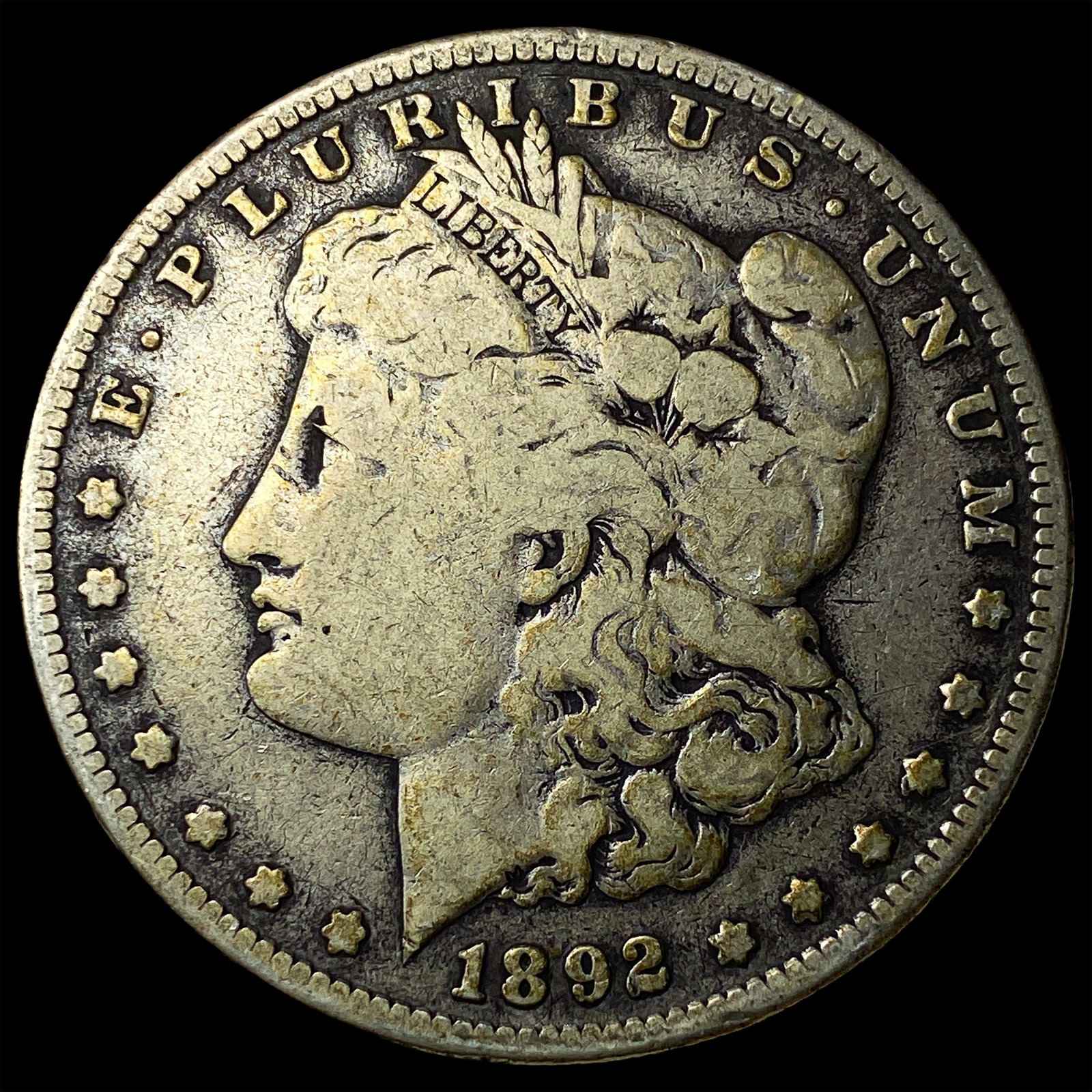 1892 Silver Morgan Dollar NEARLY UNCIRCULATED: 1892 Silver Morgan Dollar NEARLY UNCIRCULATED