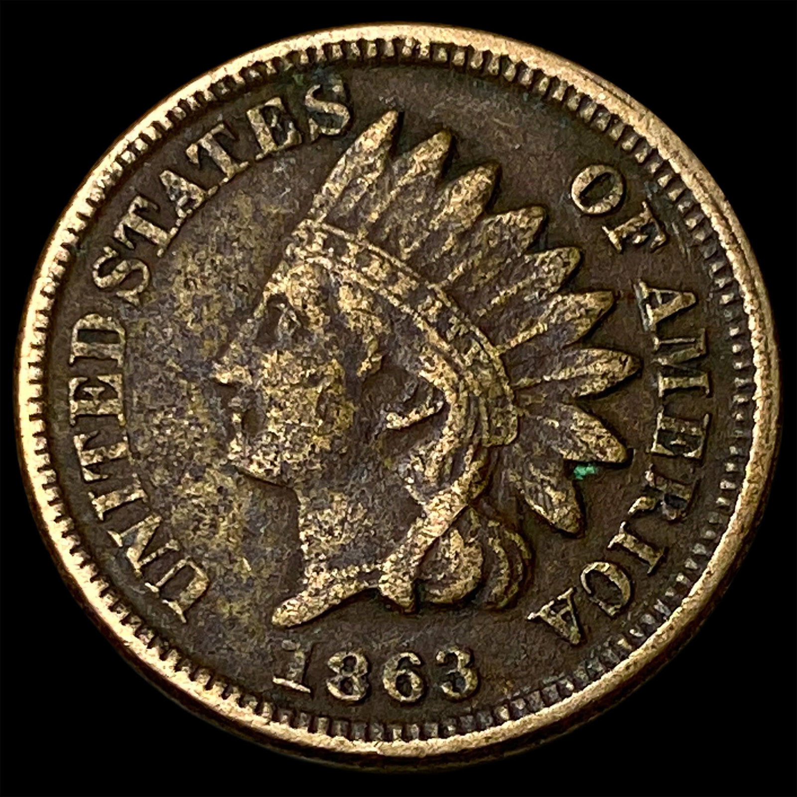 1863 Indian Head Cent NEARLY UNCIRCULATED: 1863 Indian Head Cent NEARLY UNCIRCULATED