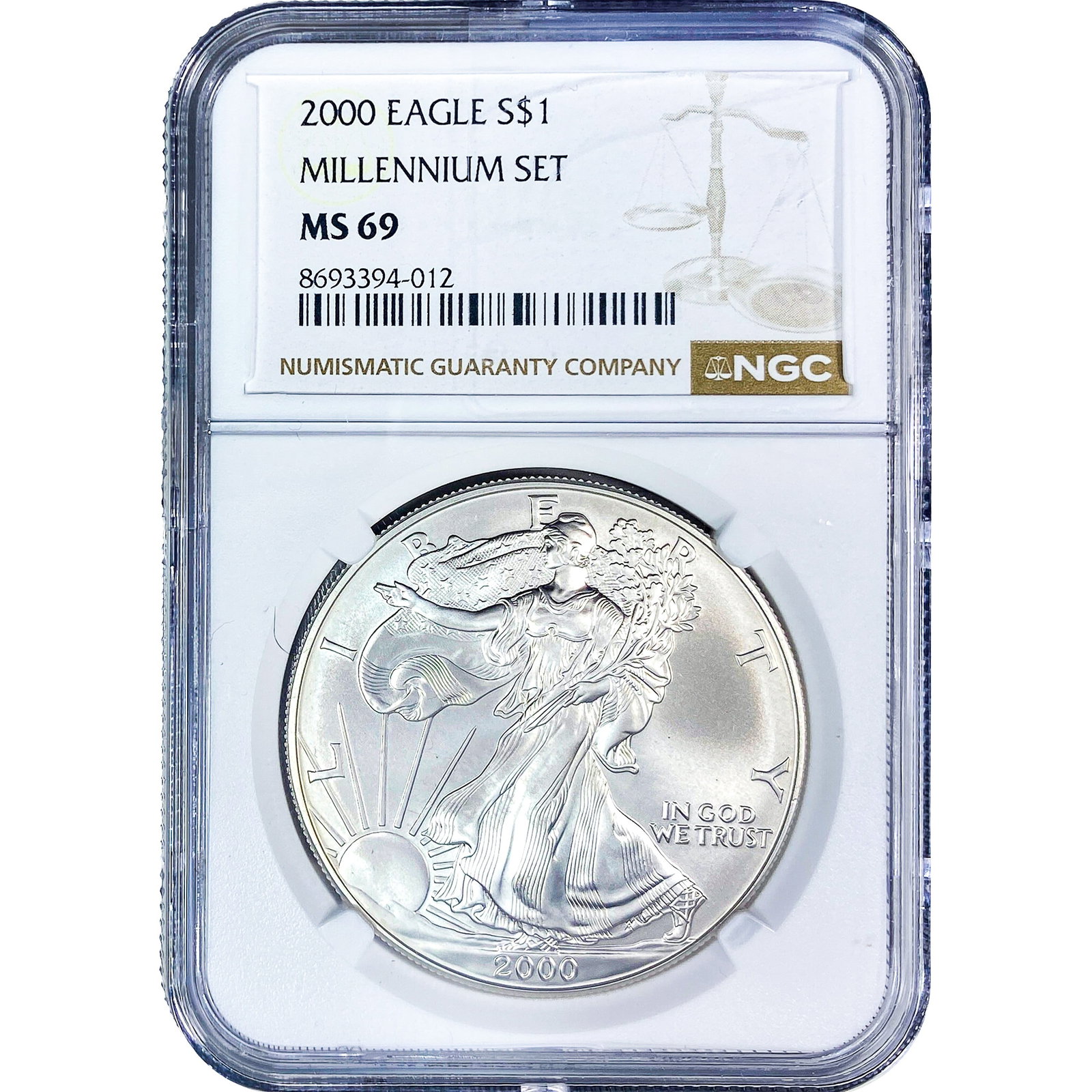 2000 Silver Eagle NGC MS69 (1 of 2)