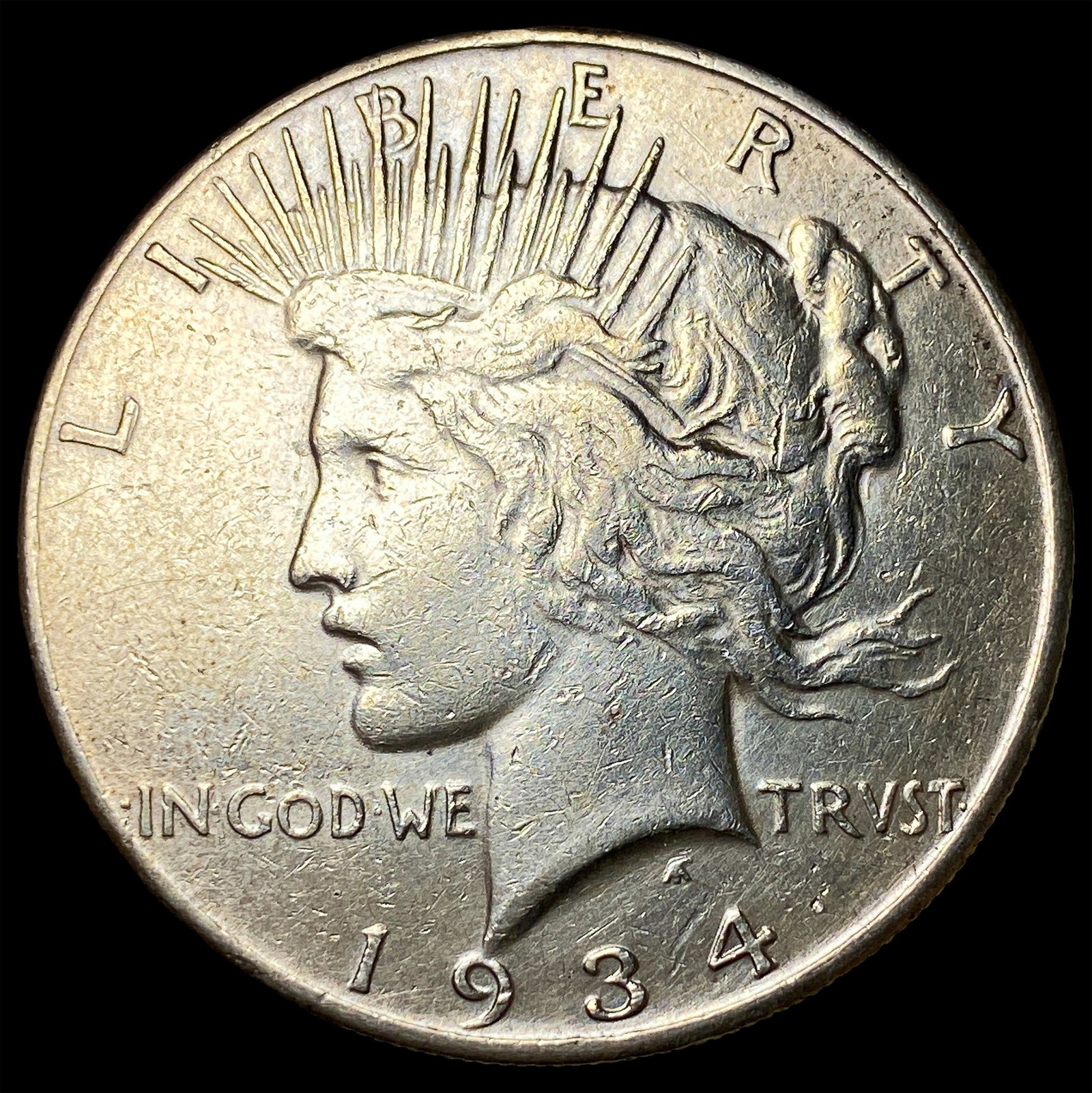 1934 Silver Peace Dollar NEARLY UNCIRCULATED: 1934 Silver Peace Dollar NEARLY UNCIRCULATED