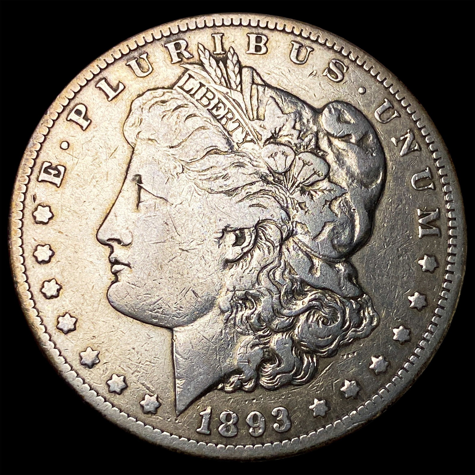 1893-CC Silver Morgan Dollar LIGHTLY CIRCULATED (1 of 2)