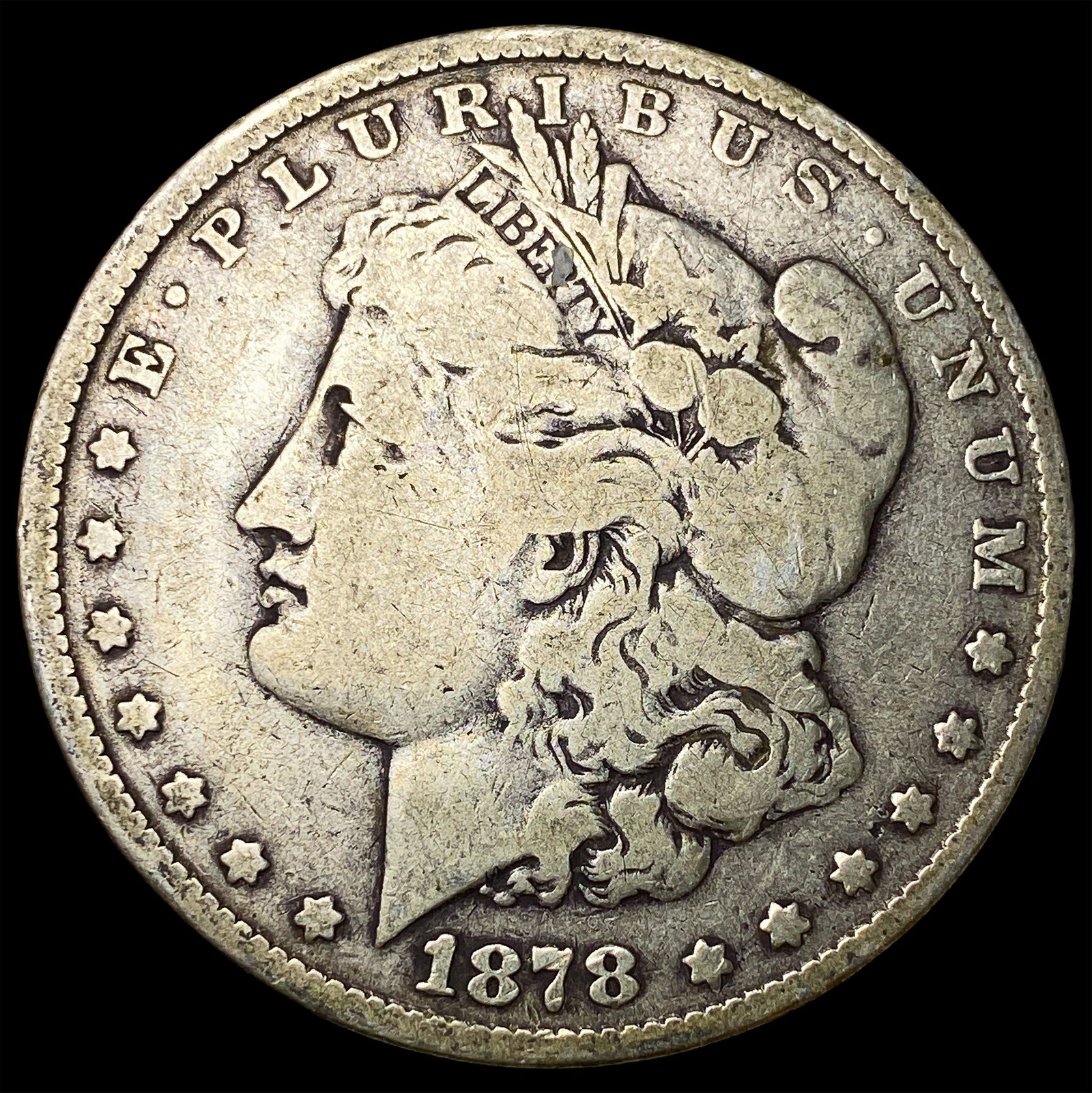 1878 Silver Morgan Dollar LIGHTLY CIRCULATED: 1878 Silver Morgan Dollar LIGHTLY CIRCULATED