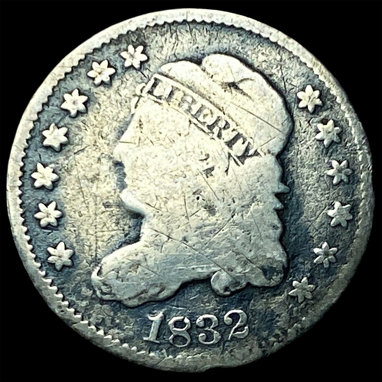1832 Capped Bust Half Dime NICELY CIRCULATED (1 of 2)