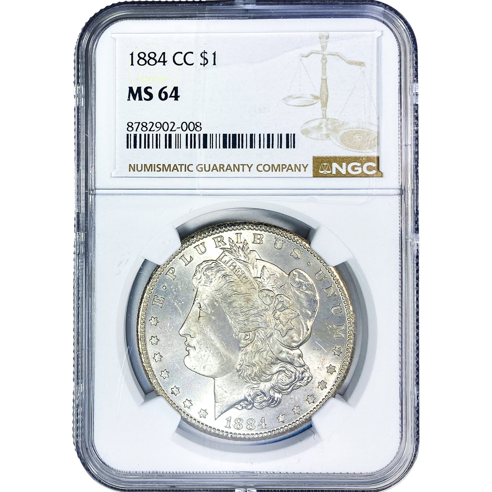 1884-CC Morgan Silver Dollar NGC MS64 (1 of 2)