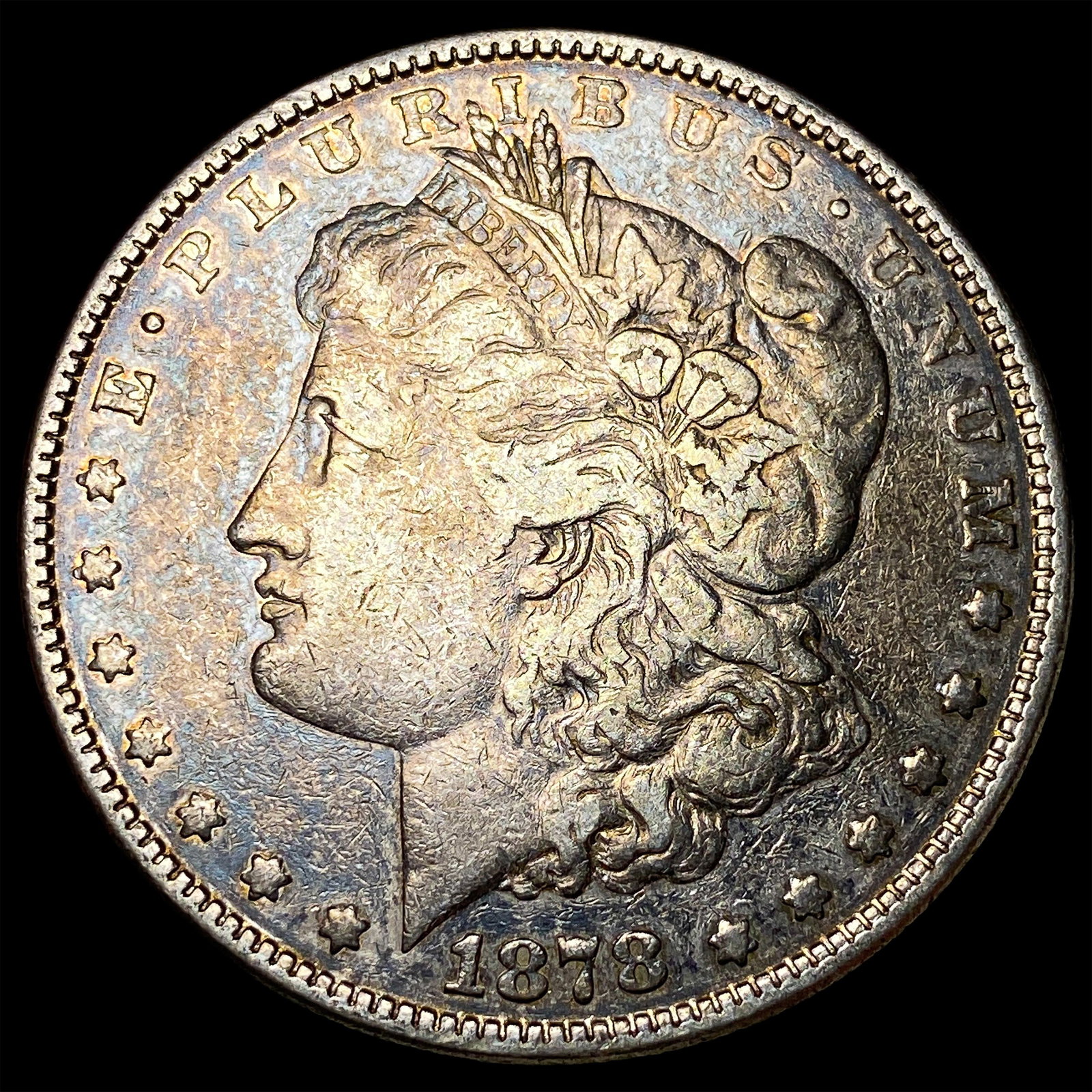 1878 8TF Silver Morgan Dollar NEARLY UNCIRCULATED: 1878 8TF Silver Morgan Dollar NEARLY UNCIRCULATED