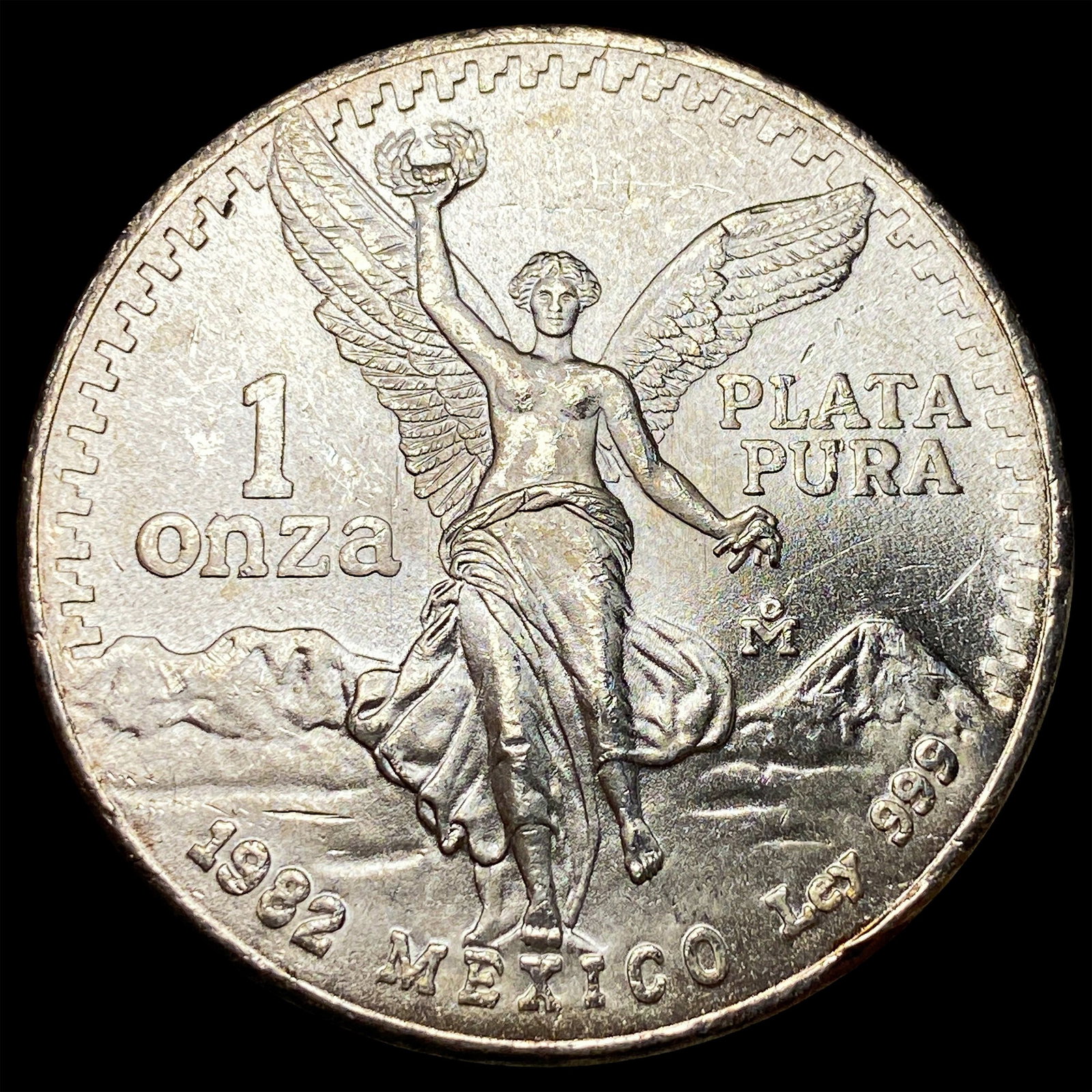 1982 Mexico Silver 1 Onza Libertad SUPERB GEM BU: 1982 Mexico Silver 1 Onza Libertad SUPERB GEM BU