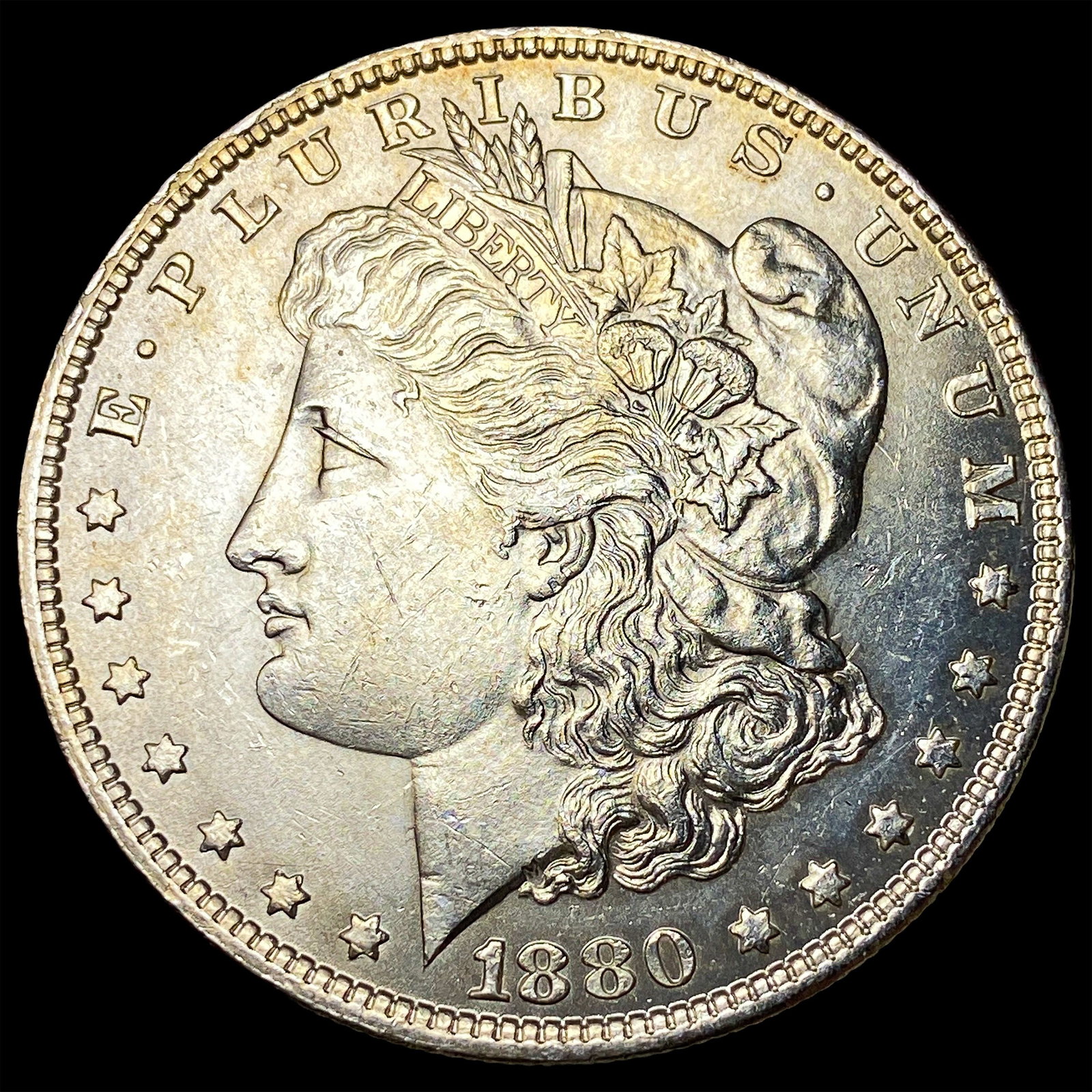 1880 Morgan Silver Dollar CHOICE AU: 1880 Morgan Silver Dollar CHOICE AU