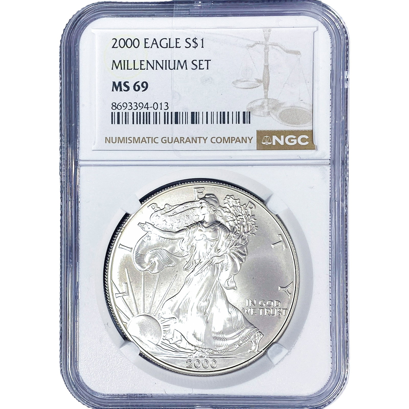 2000 Silver Eagle NGC MS69 (1 of 2)