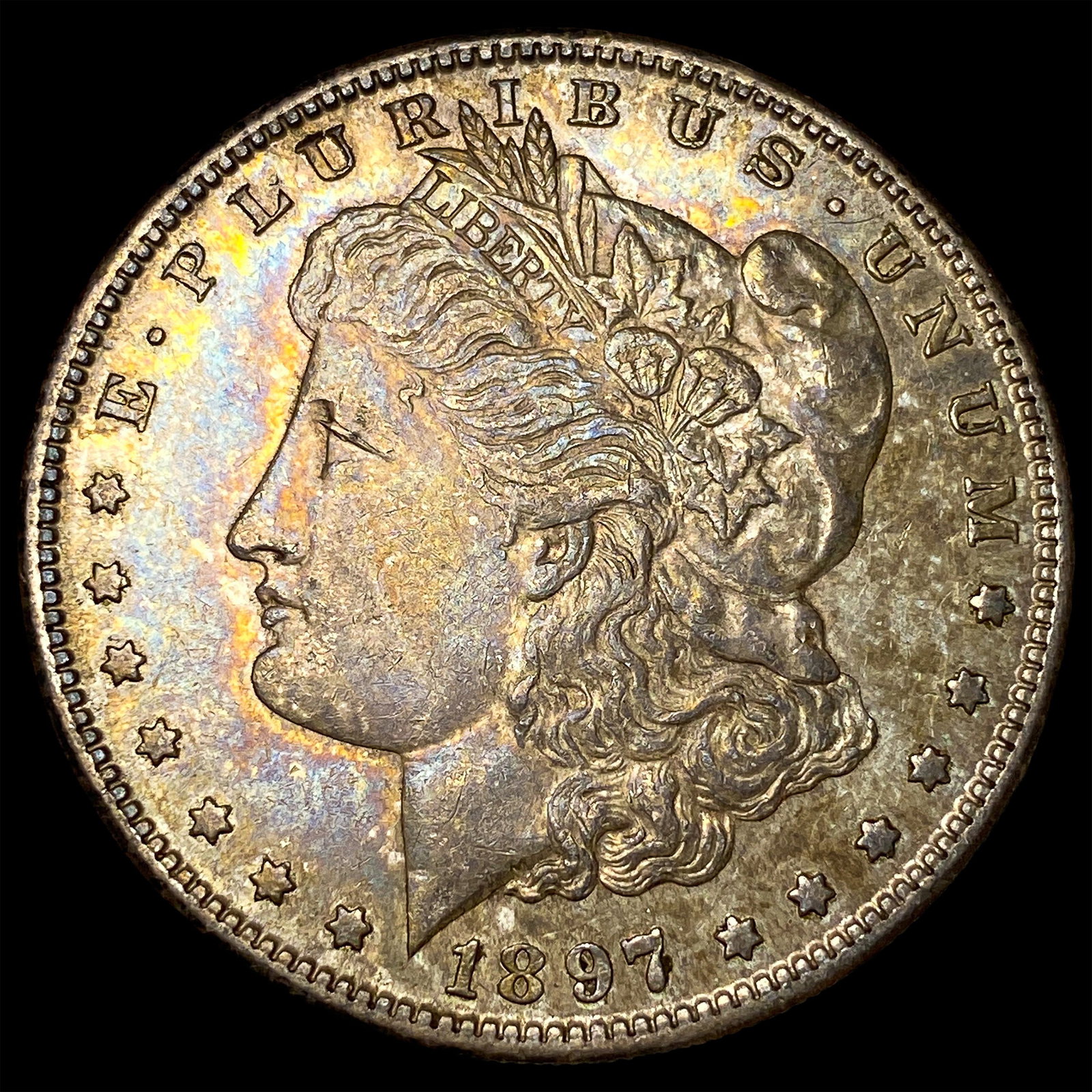 1897-S Silver Morgan Dollar CHOICE AU: 1897-S Silver Morgan Dollar CHOICE AU