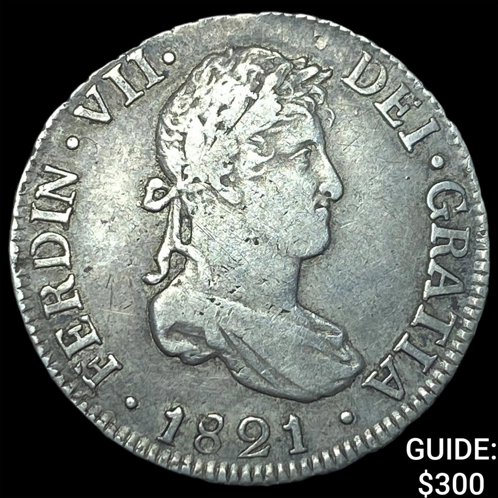 1821PTS PJ Bolivia Silver 2 Reales - Ferdinand VII (1 of 2)