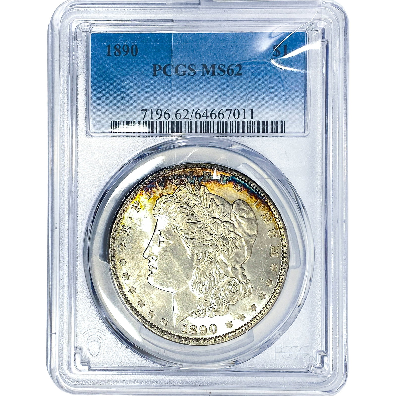 1890 Morgan Silver Dollar PCGS MS62: 1890 Morgan Silver Dollar PCGS MS62