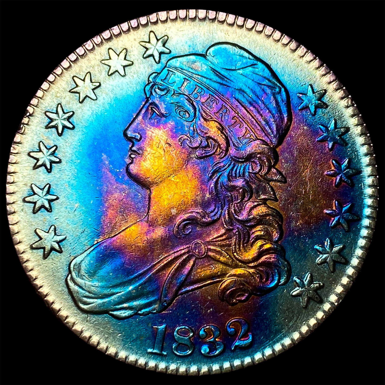 1832 Capped Bust Half Dollar CLOSELY UNCIRCULATED: 1832 Capped Bust Half Dollar CLOSELY UNCIRCULATED
