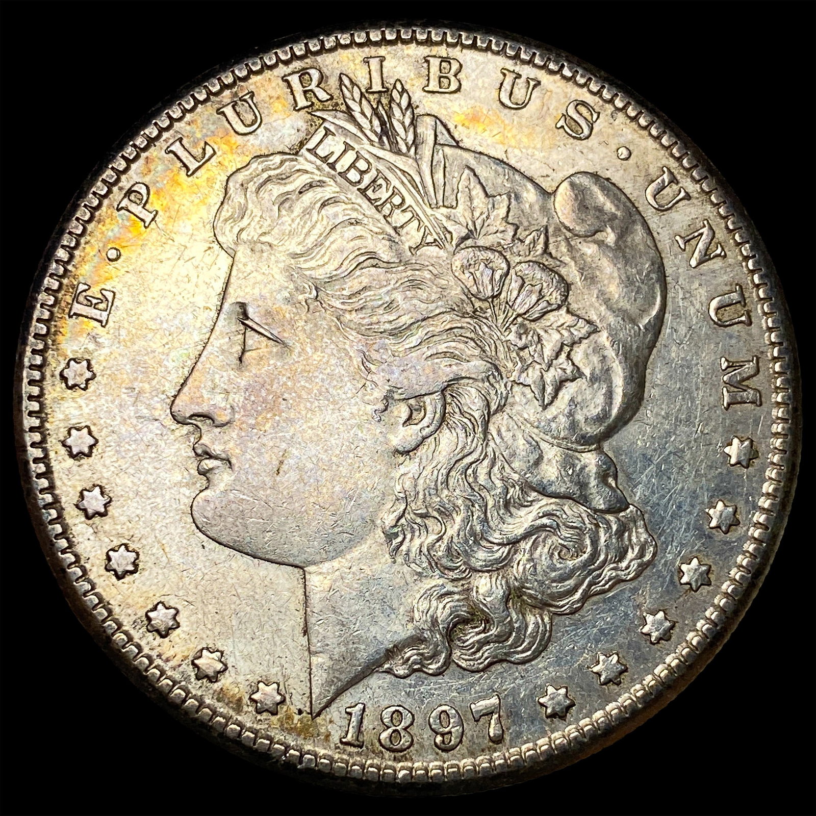 1897-S Silver Morgan Dollar CHOICE AU: 1897-S Silver Morgan Dollar CHOICE AU