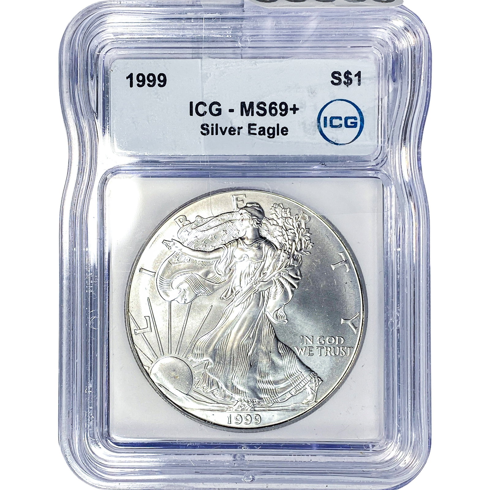 1999 Silver Eagle ICG MS69+ (1 of 2)