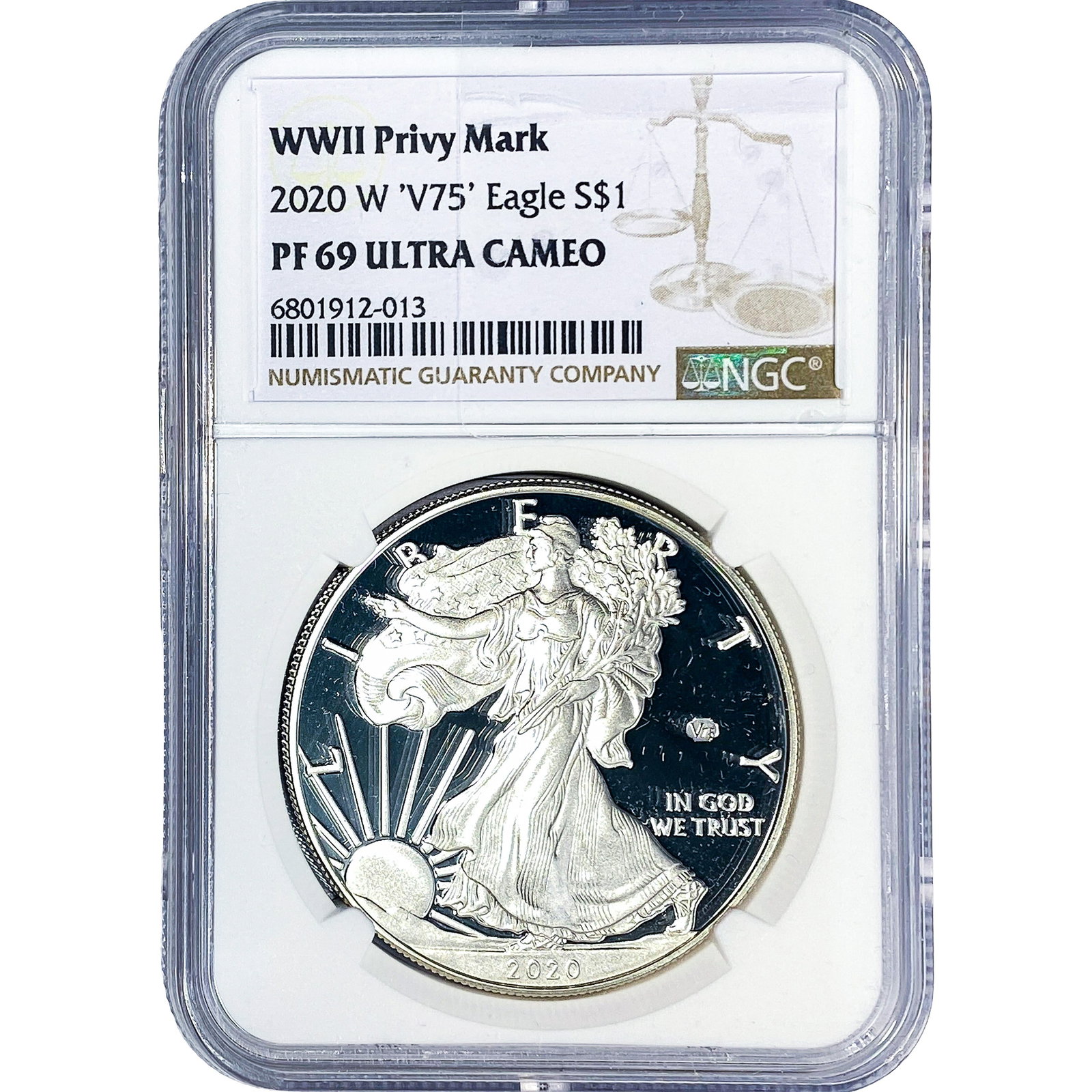 2020-W Silver Eagle NGC PF69 Ultra Cameo: 2020-W Silver Eagle NGC PF69 Ultra Cameo