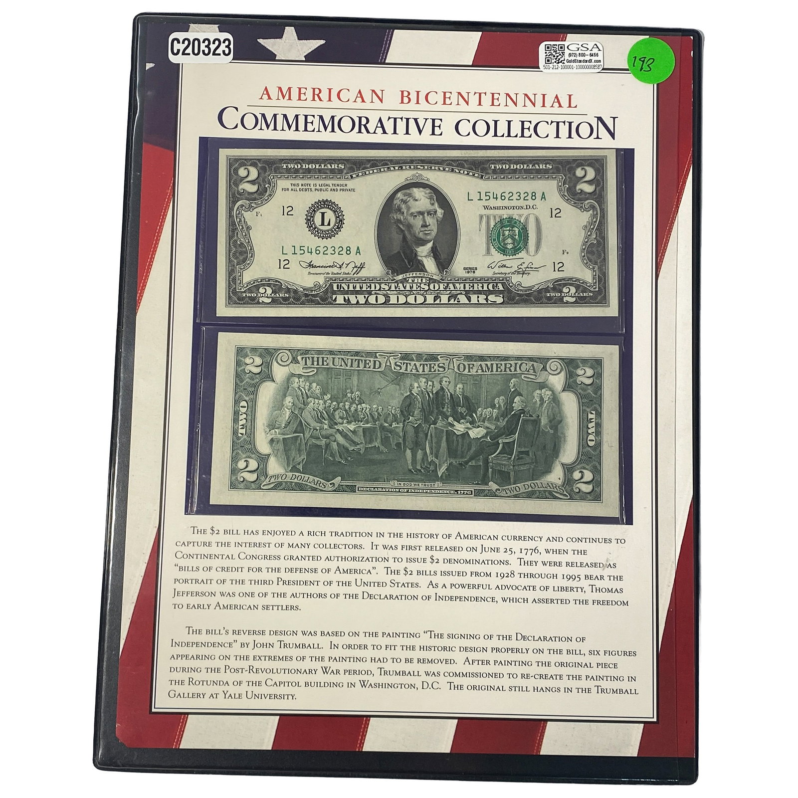 1976 U.S. Bicentennial Comm. Collection $2 (1 of 2)