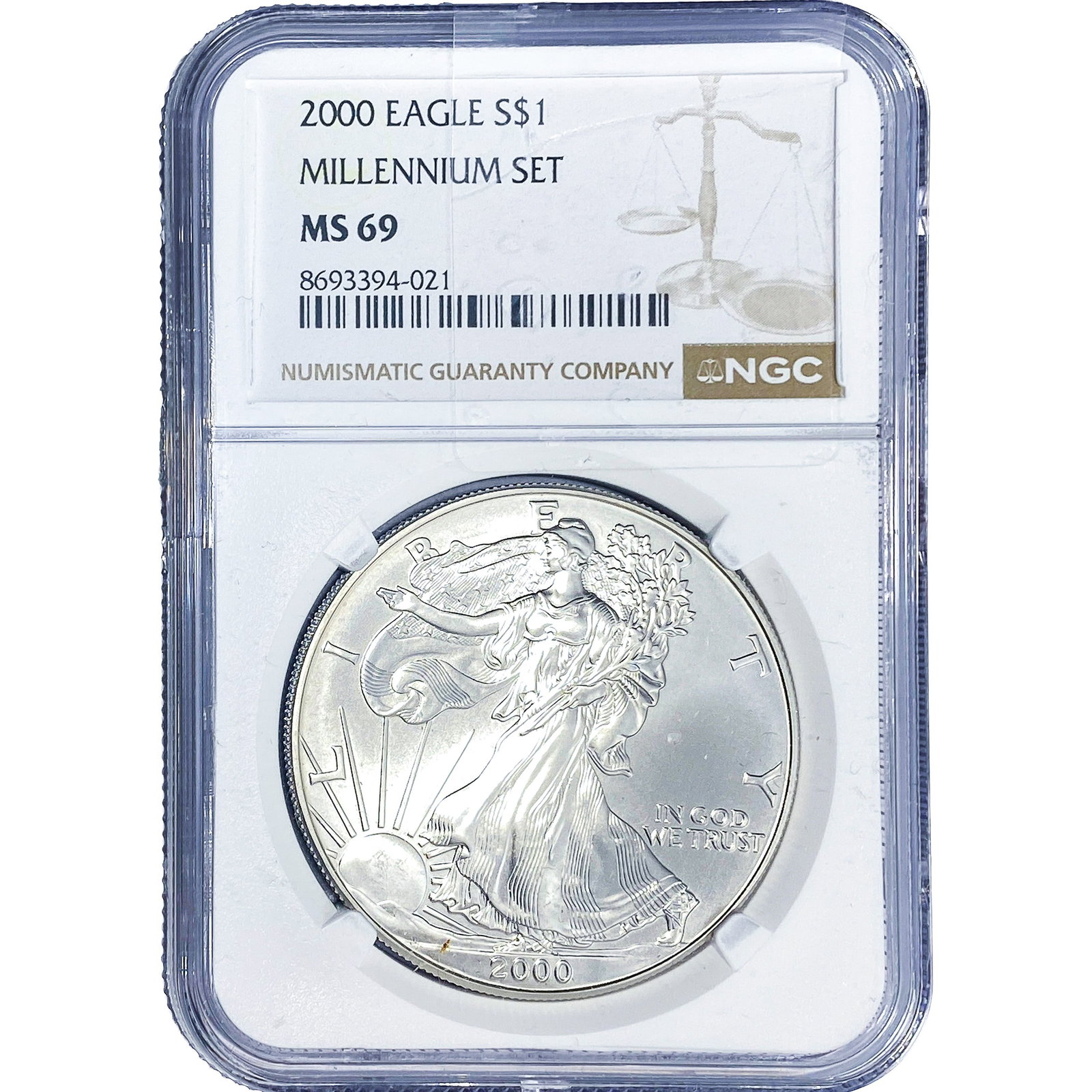 2000 Silver Eagle NGC MS69 (1 of 2)