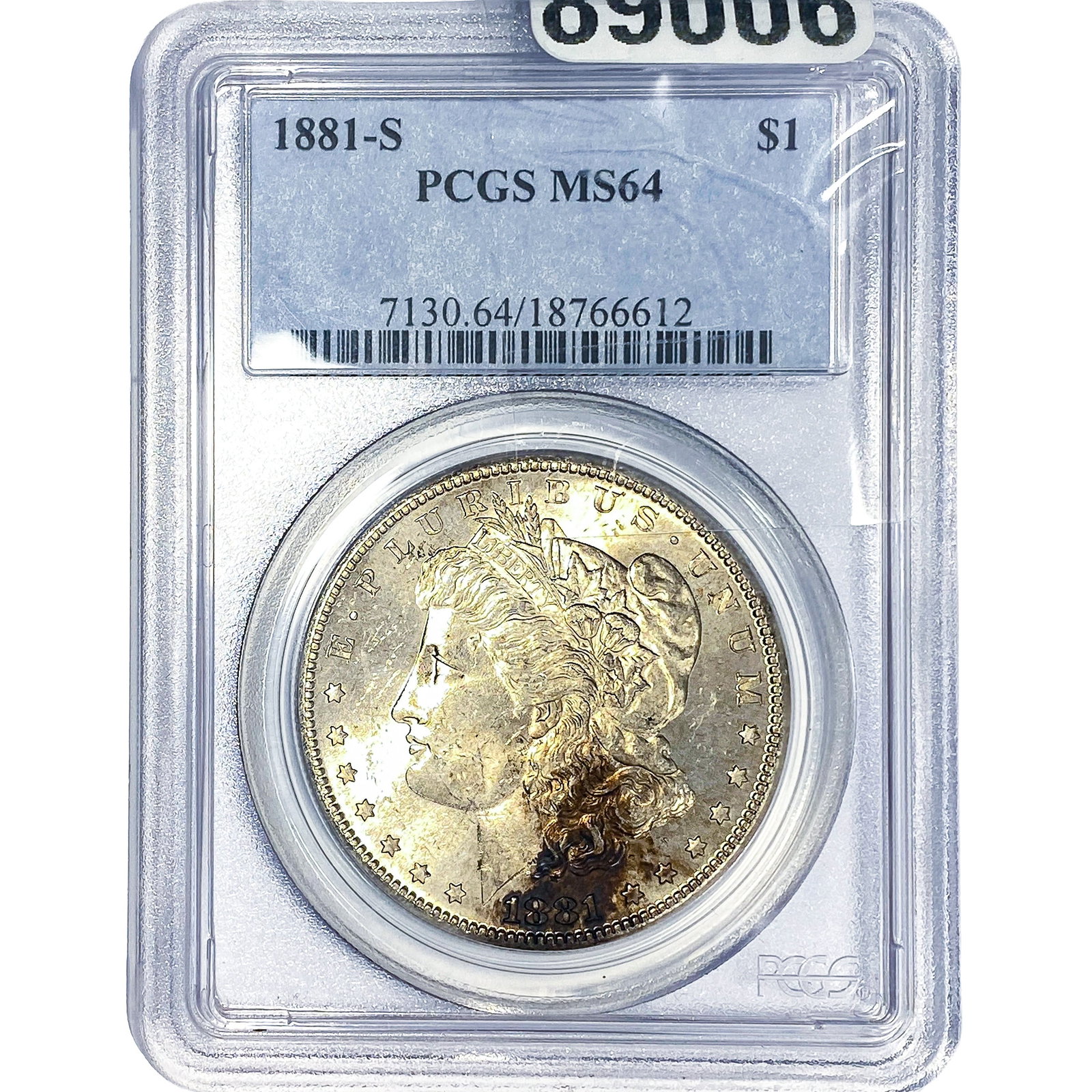 1881-S Morgan Silver Dollar PCGS MS64: 1881-S Morgan Silver Dollar PCGS MS64