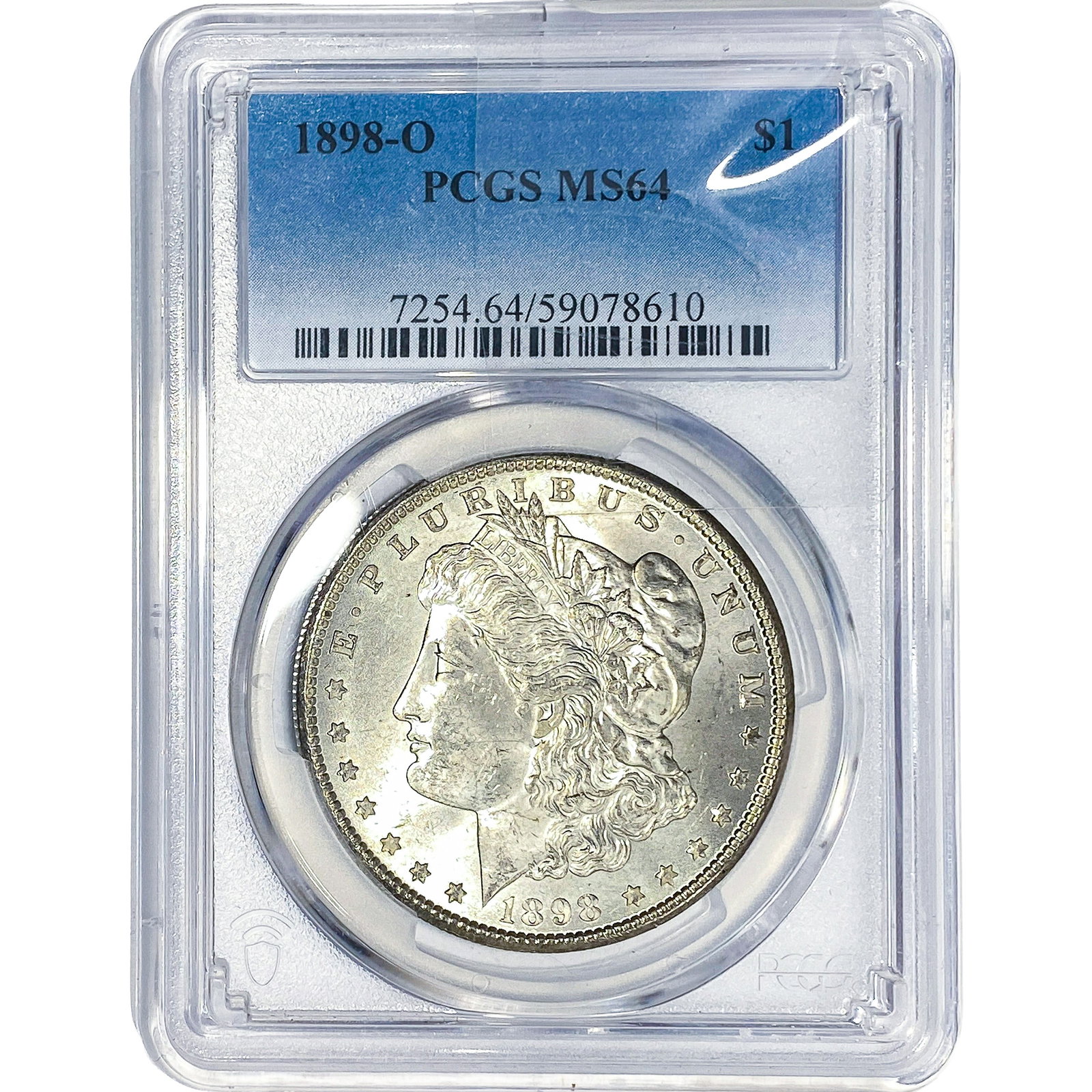 1898-O Morgan Silver Dollar PCGS MS64: 1898-O Morgan Silver Dollar PCGS MS64