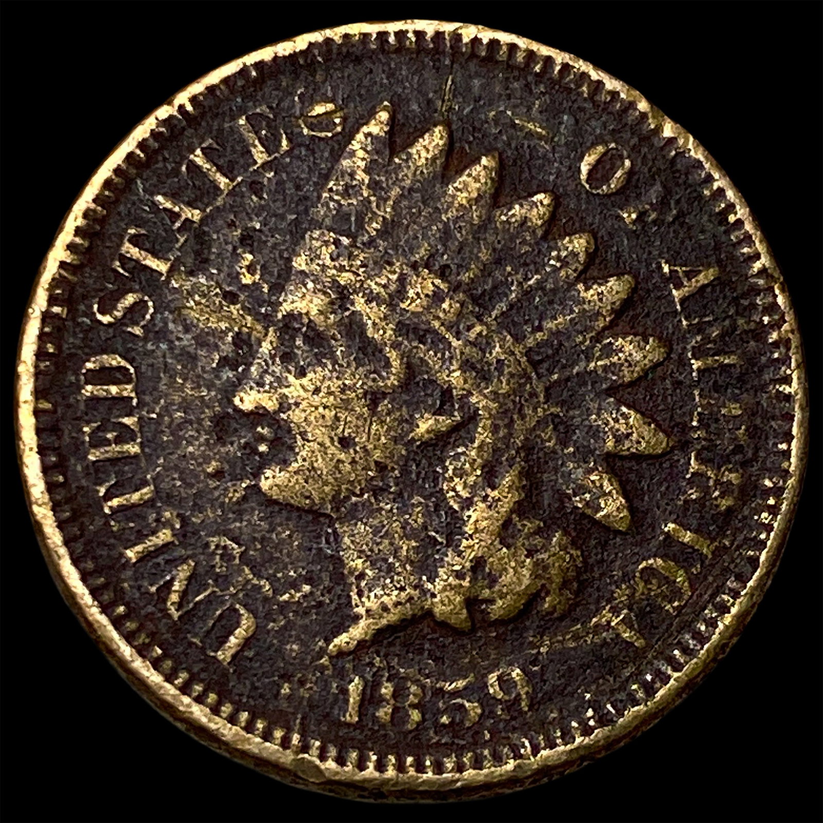 1859 Indian Head Cent LIGHTLY CIRCULATED: 1859 Indian Head Cent LIGHTLY CIRCULATED