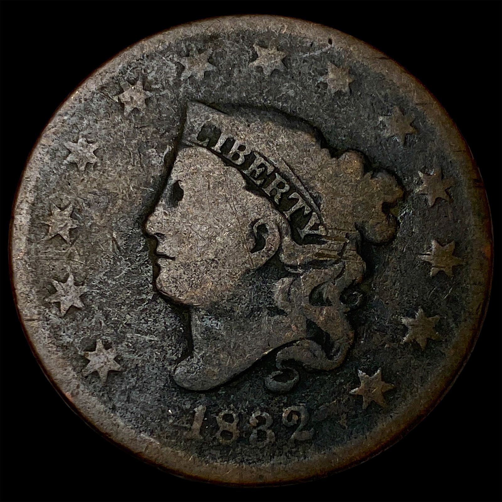 1832 Coronet Head Large Cent LIGHTLY CIRCULATED: 1832 Coronet Head Large Cent LIGHTLY CIRCULATED