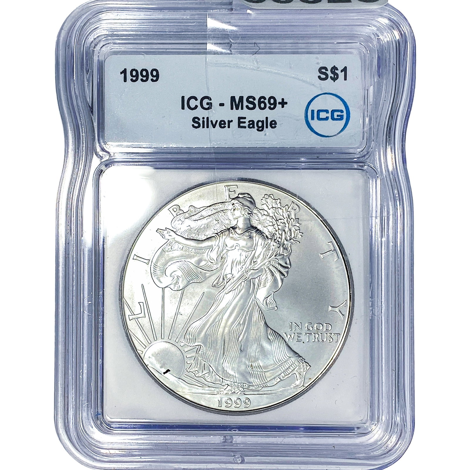 1999 Silver Eagle ICG MS69+ (1 of 2)