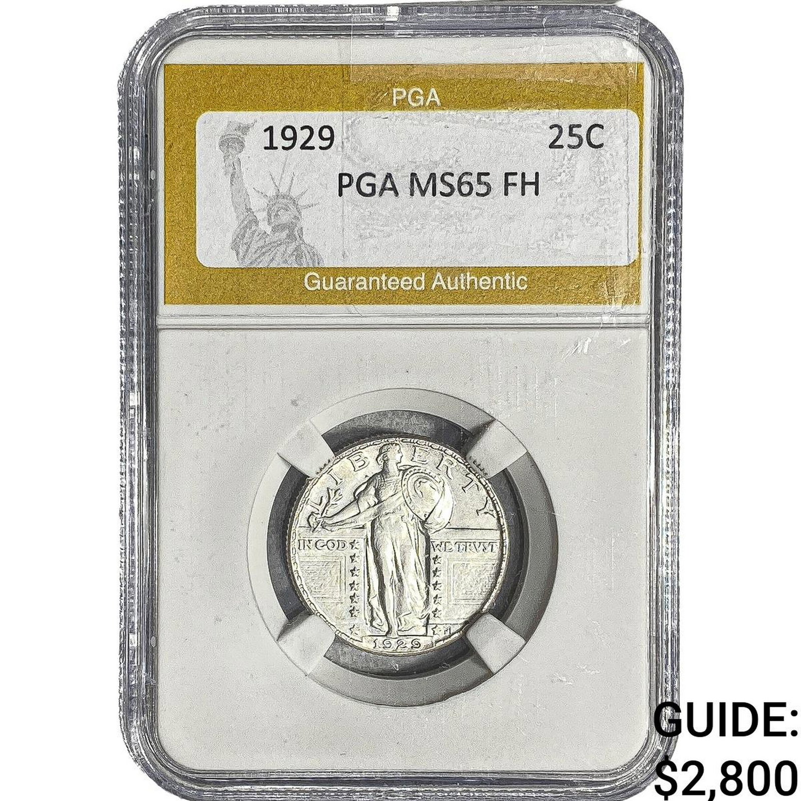 1929 Standing Liberty Quarter PGA MS65 FH: 1929 Standing Liberty Quarter PGA MS65 FH