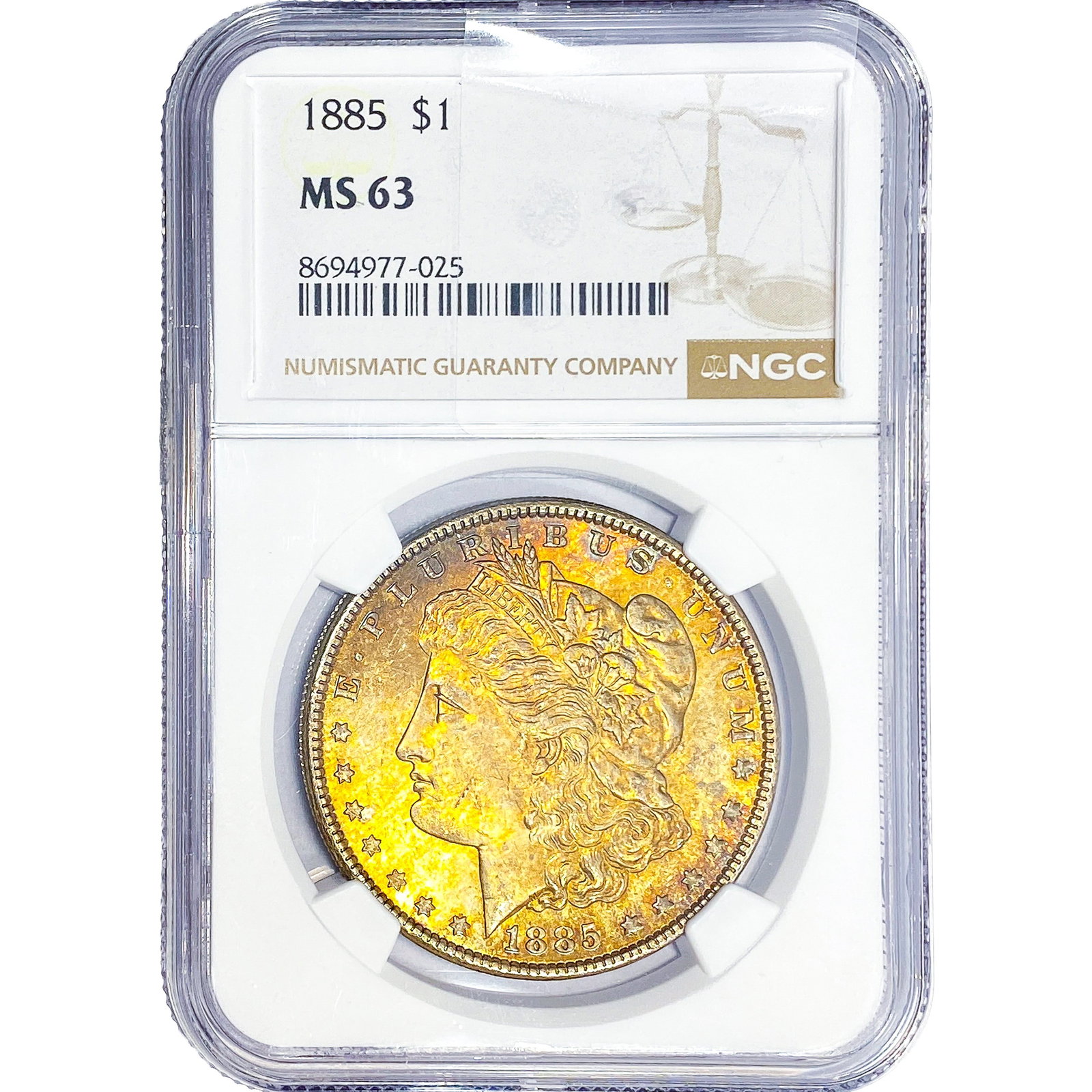 1885 Morgan Silver Dollar NGC MS63: 1885 Morgan Silver Dollar NGC MS63