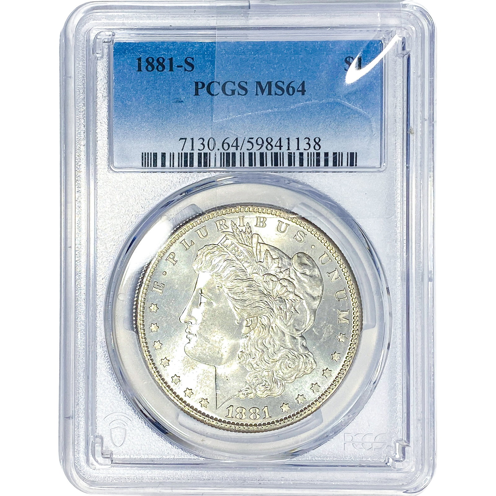 1881-S Morgan Silver Dollar PCGS MS64: 1881-S Morgan Silver Dollar PCGS MS64