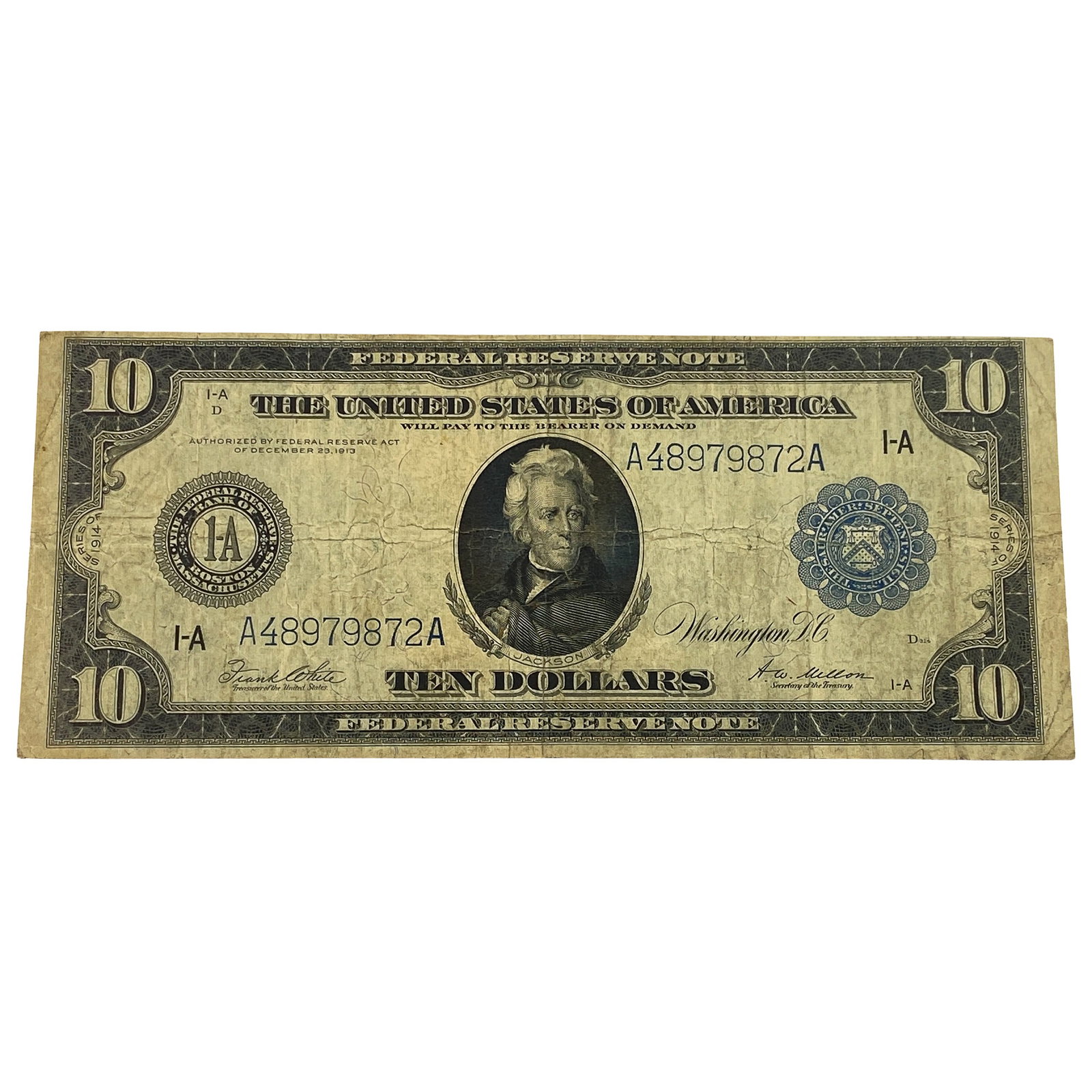 1914 $10 Reserve Note - Boston (1 of 2)