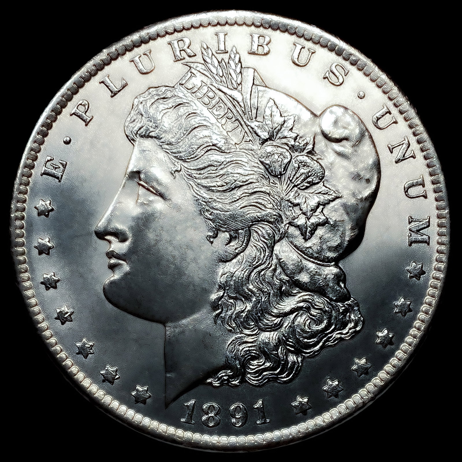1891-CC Spitting Eagle Morgan Silver Dollar: 1891-CC Spitting Eagle Morgan Silver Dollar