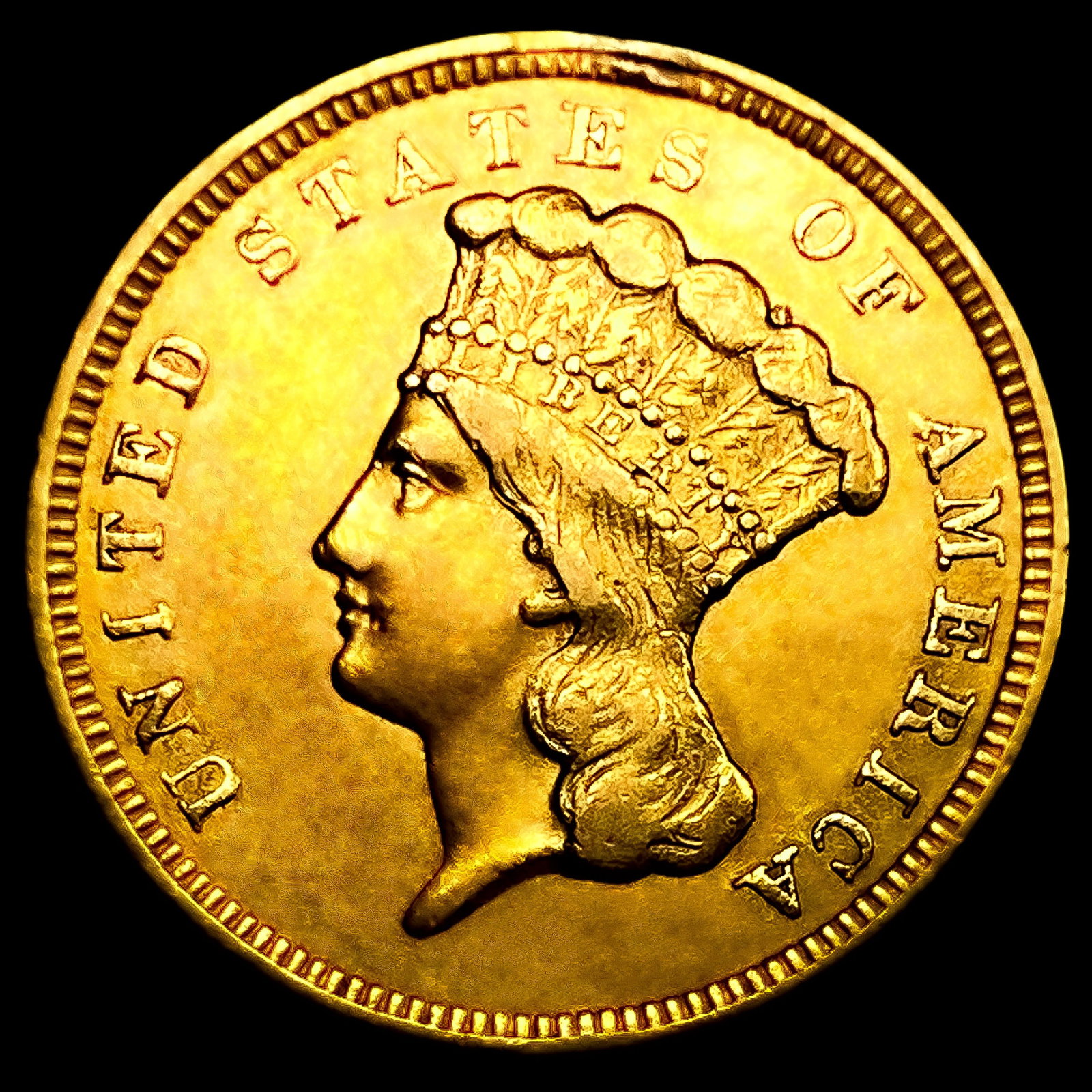 1857 $3 Gold Piece (1 of 2)