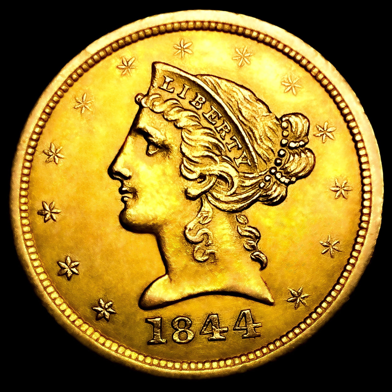 1844-O $5 Gold Half Eagle (1 of 2)