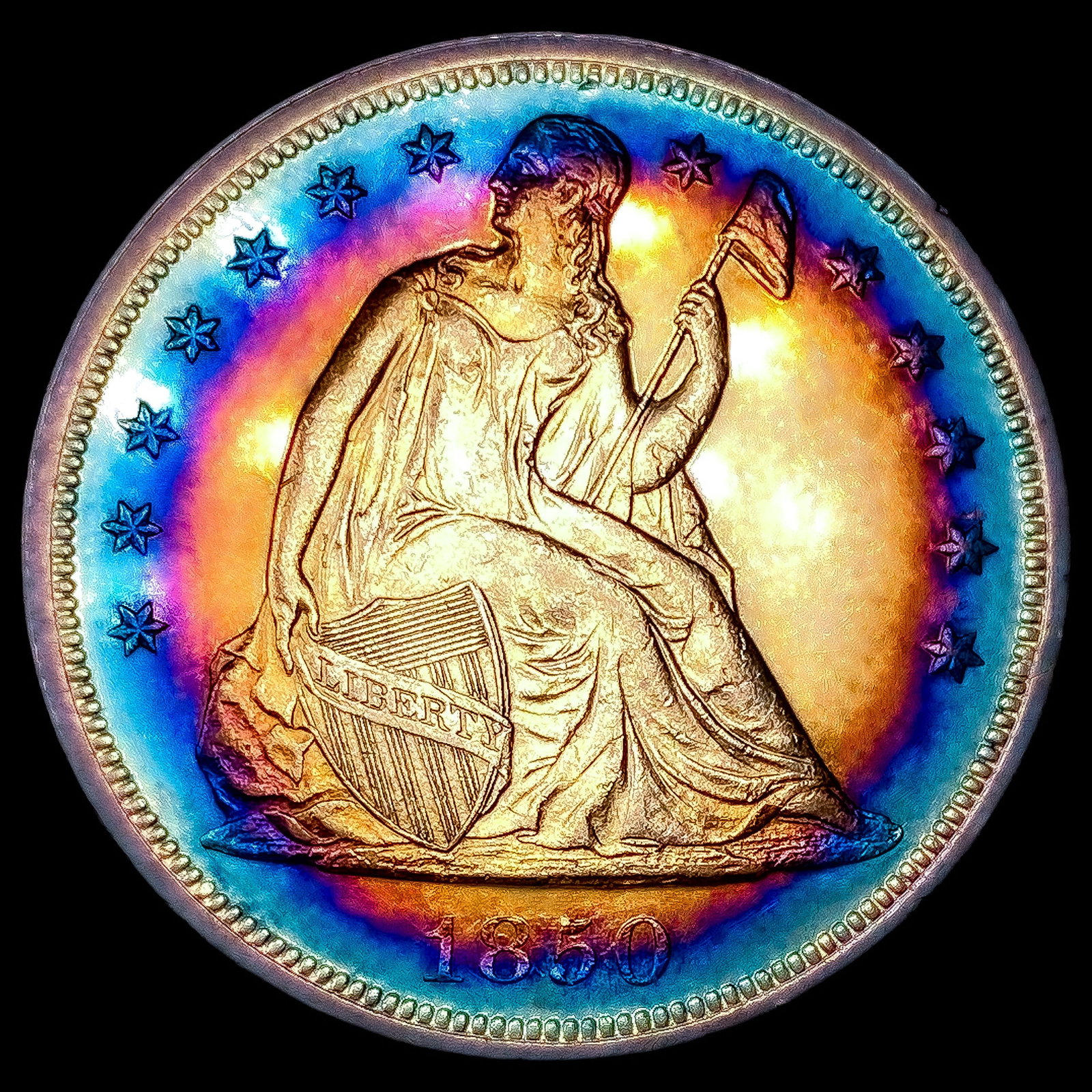 1850 Seated Liberty Dollar: 1850 Seated Liberty Dollar
