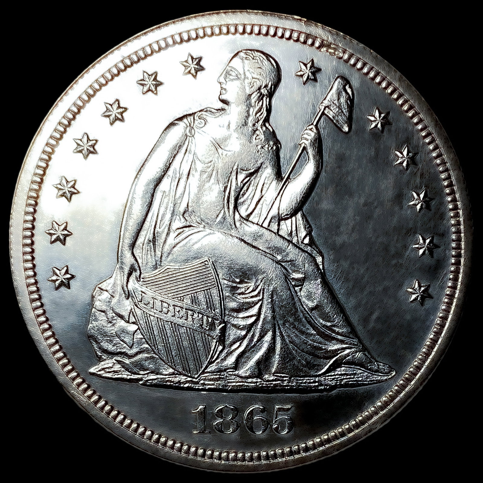 1865 Seated Liberty Dollar (1 of 2)