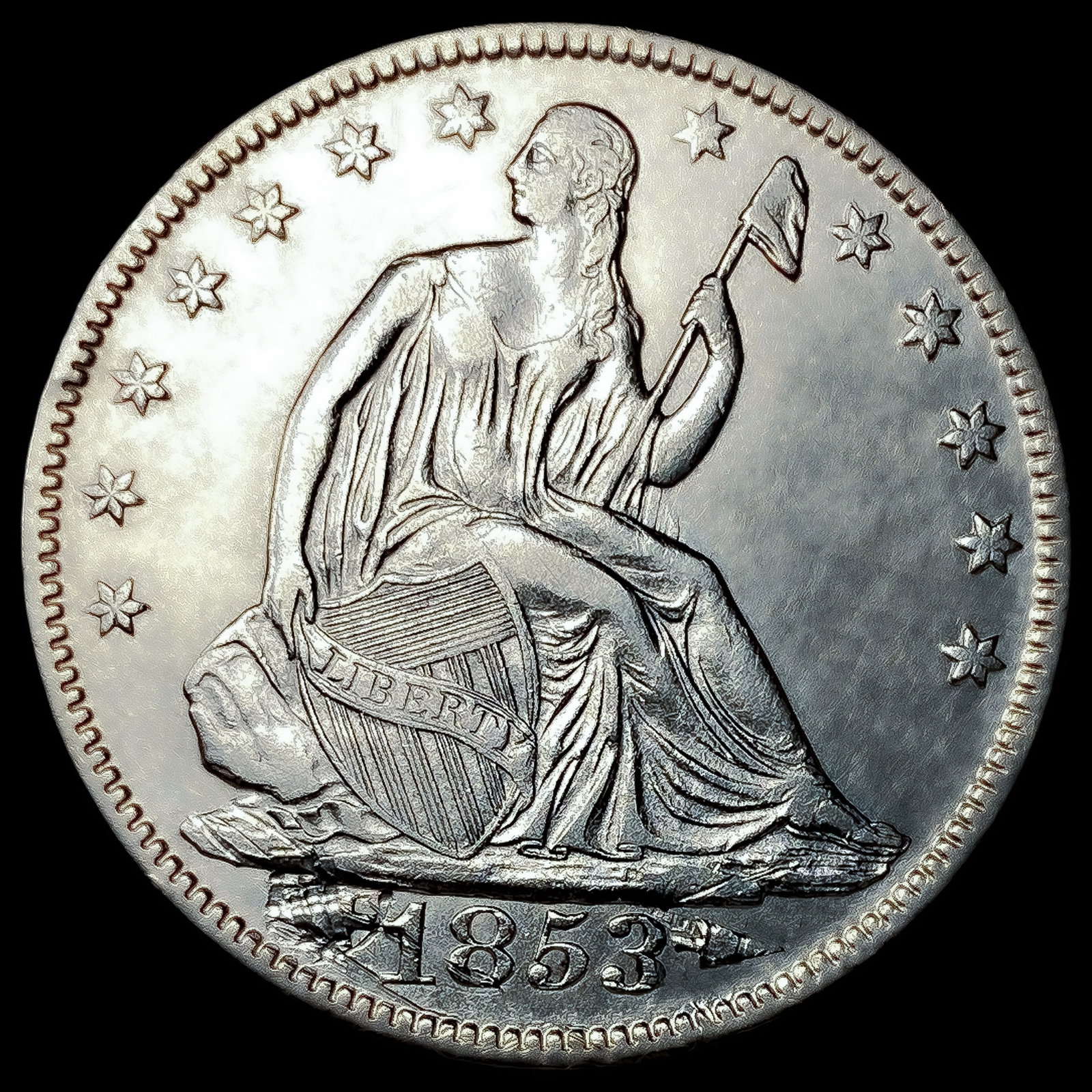 1853-O Seated Liberty Half Dollar: 1853-O Seated Liberty Half Dollar