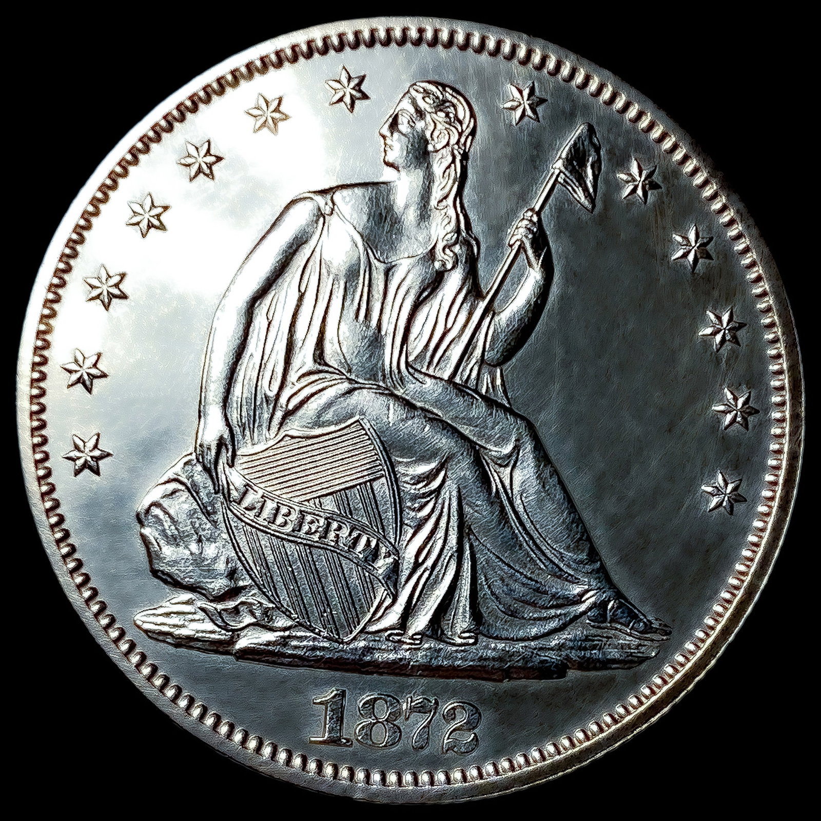 1872 Seated Liberty Half Dollar: 1872 Seated Liberty Half Dollar