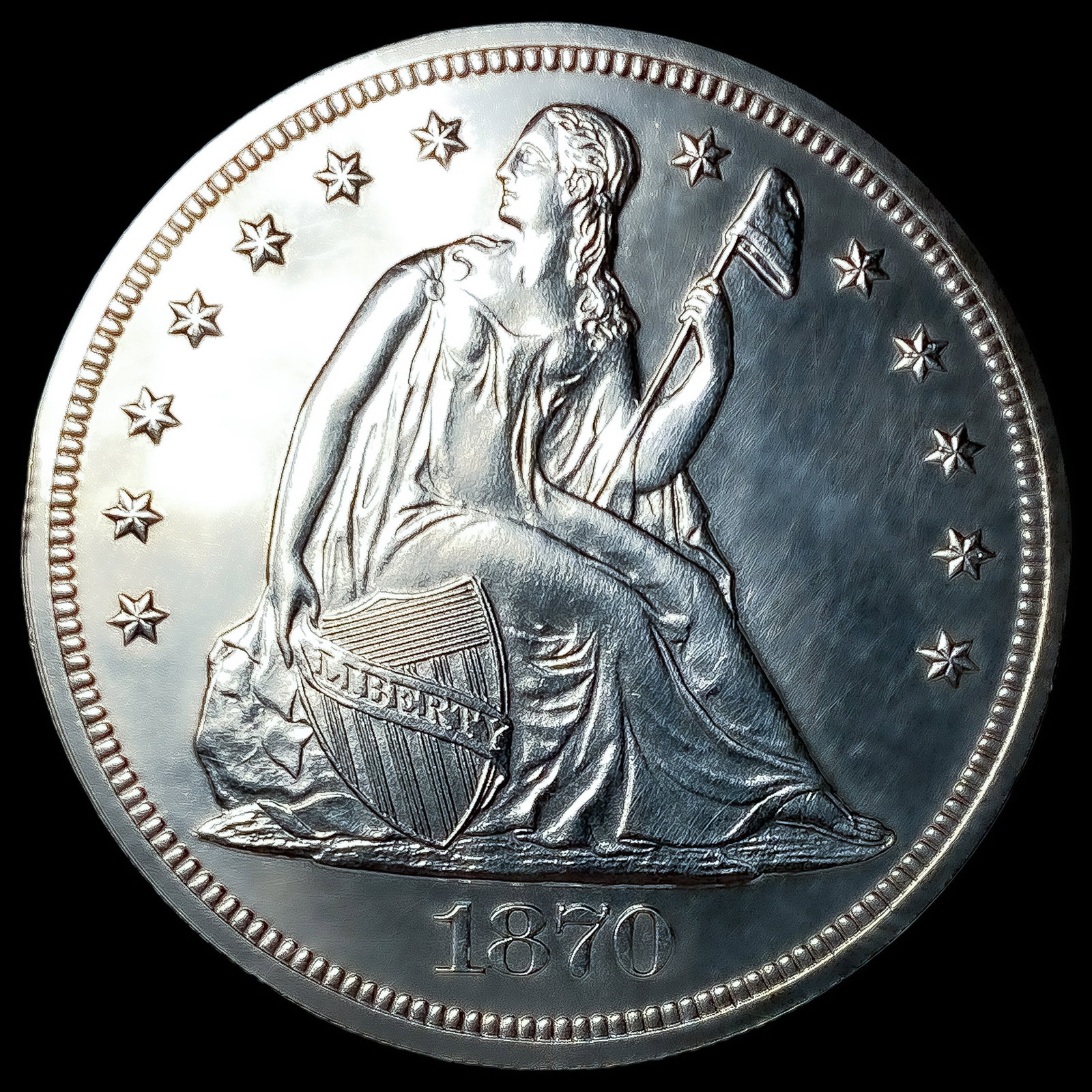 1870 Seated Liberty Dollar (1 of 2)
