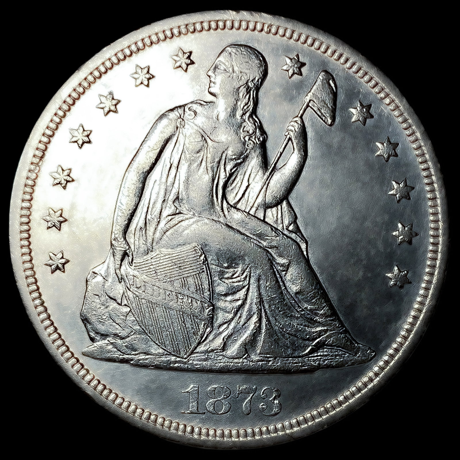 1873 Seated Liberty Dollar (1 of 2)