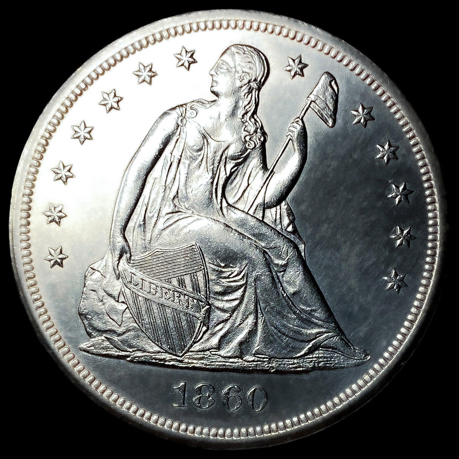 1860-O Seated Liberty Dollar (1 of 2)