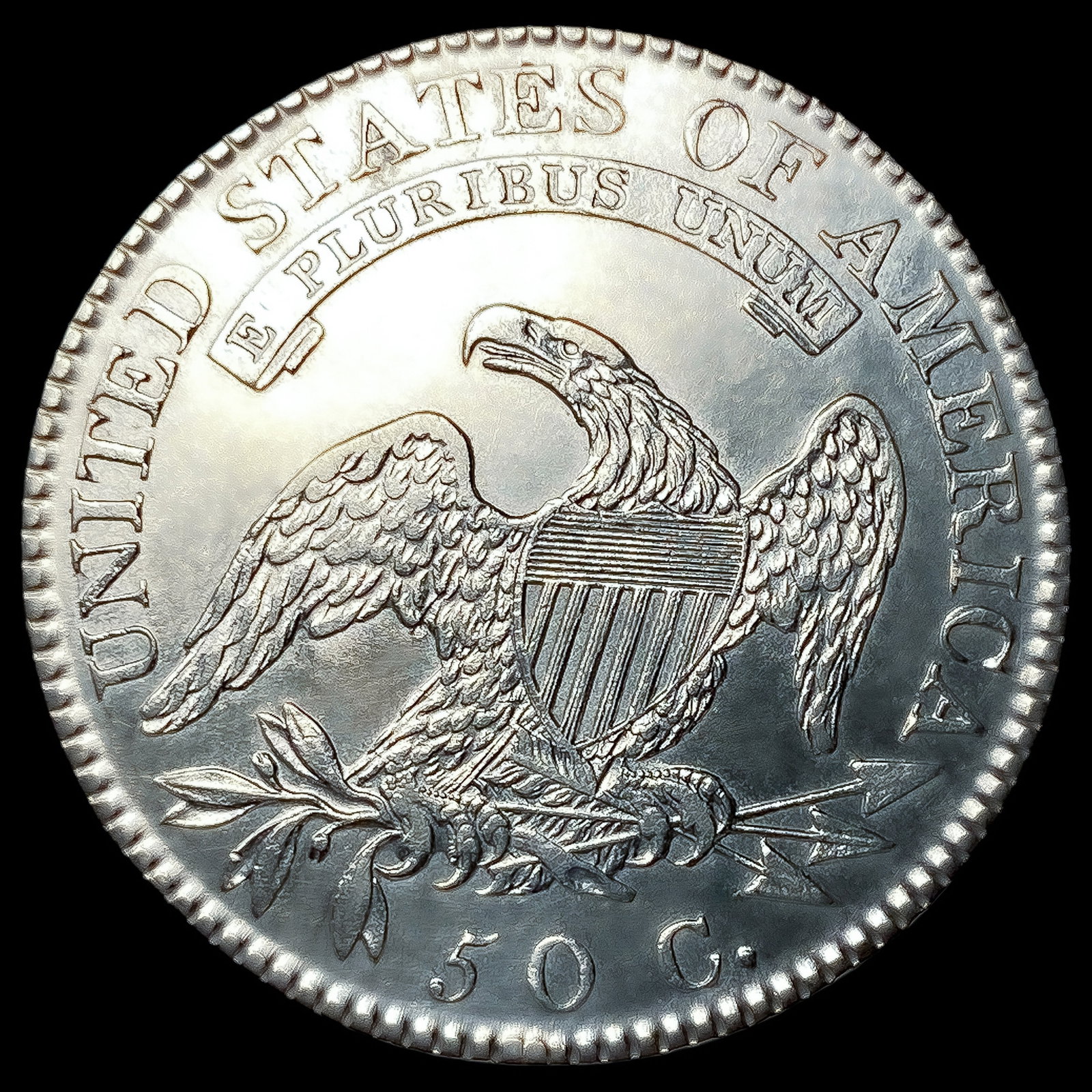 1819 Capped Bust Half Dollar UNCIRCULATED - 2