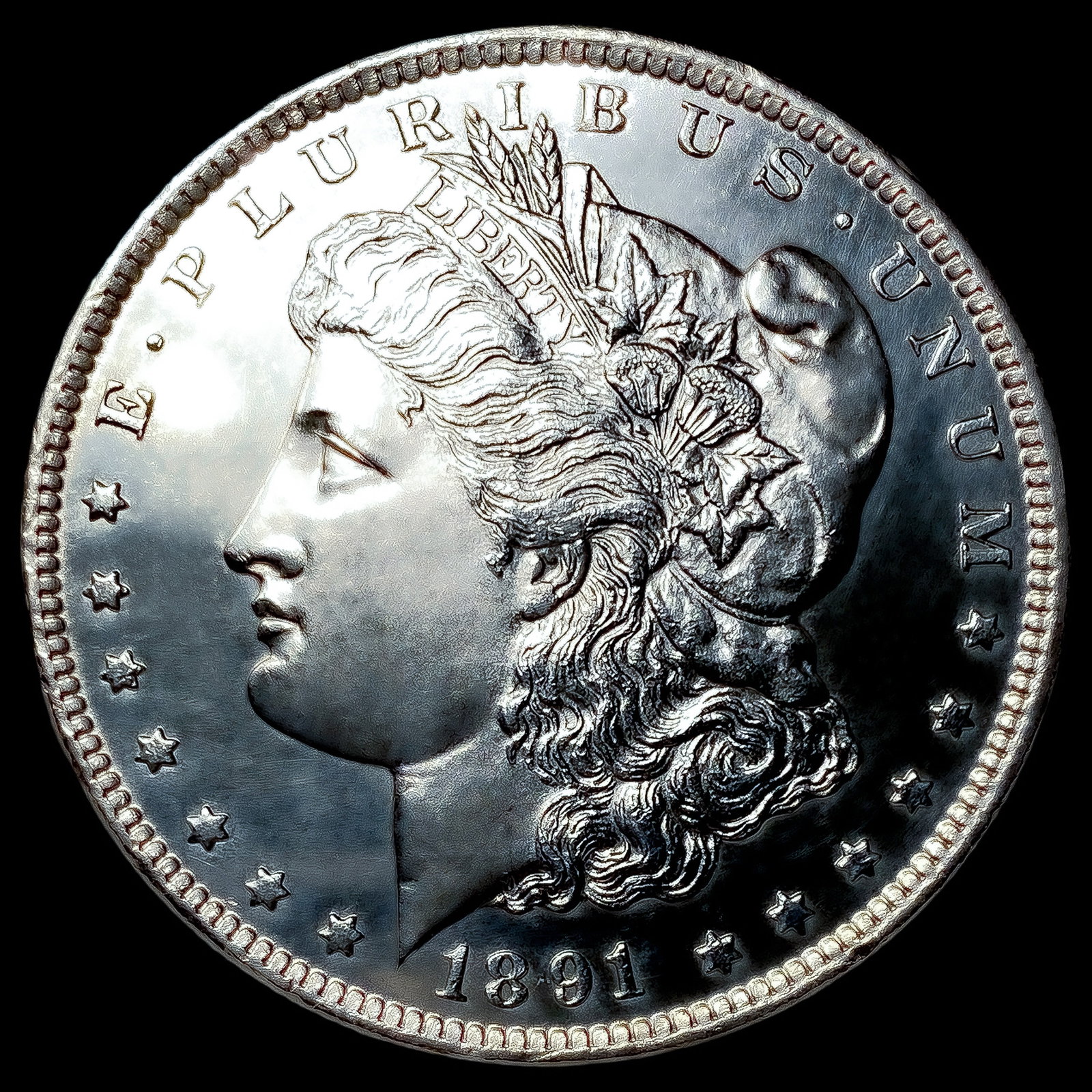 1891-CC Spitting Eagle Morgan Silver Dollar: 1891-CC Spitting Eagle Morgan Silver Dollar