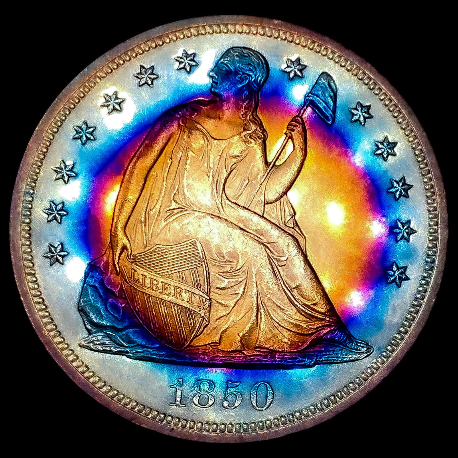 1850 Seated Liberty Dollar: 1850 Seated Liberty Dollar