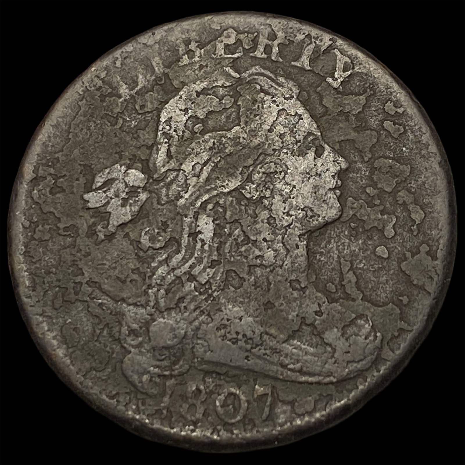 1807 Draped Bust Large Cent NICELY CIRCULATED: 1807 Draped Bust Large Cent NICELY CIRCULATED